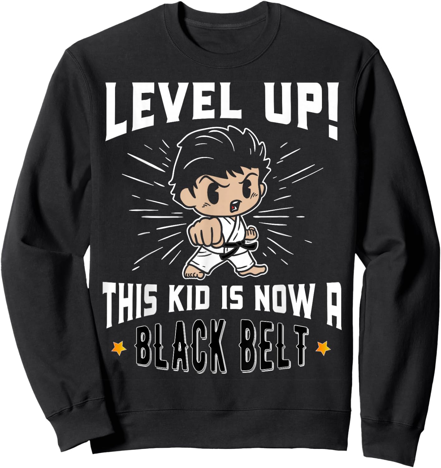 Kids Karate Uniform Black Belt Award T Shirt Gifts Sweatshirt - Sweatshirt | Black