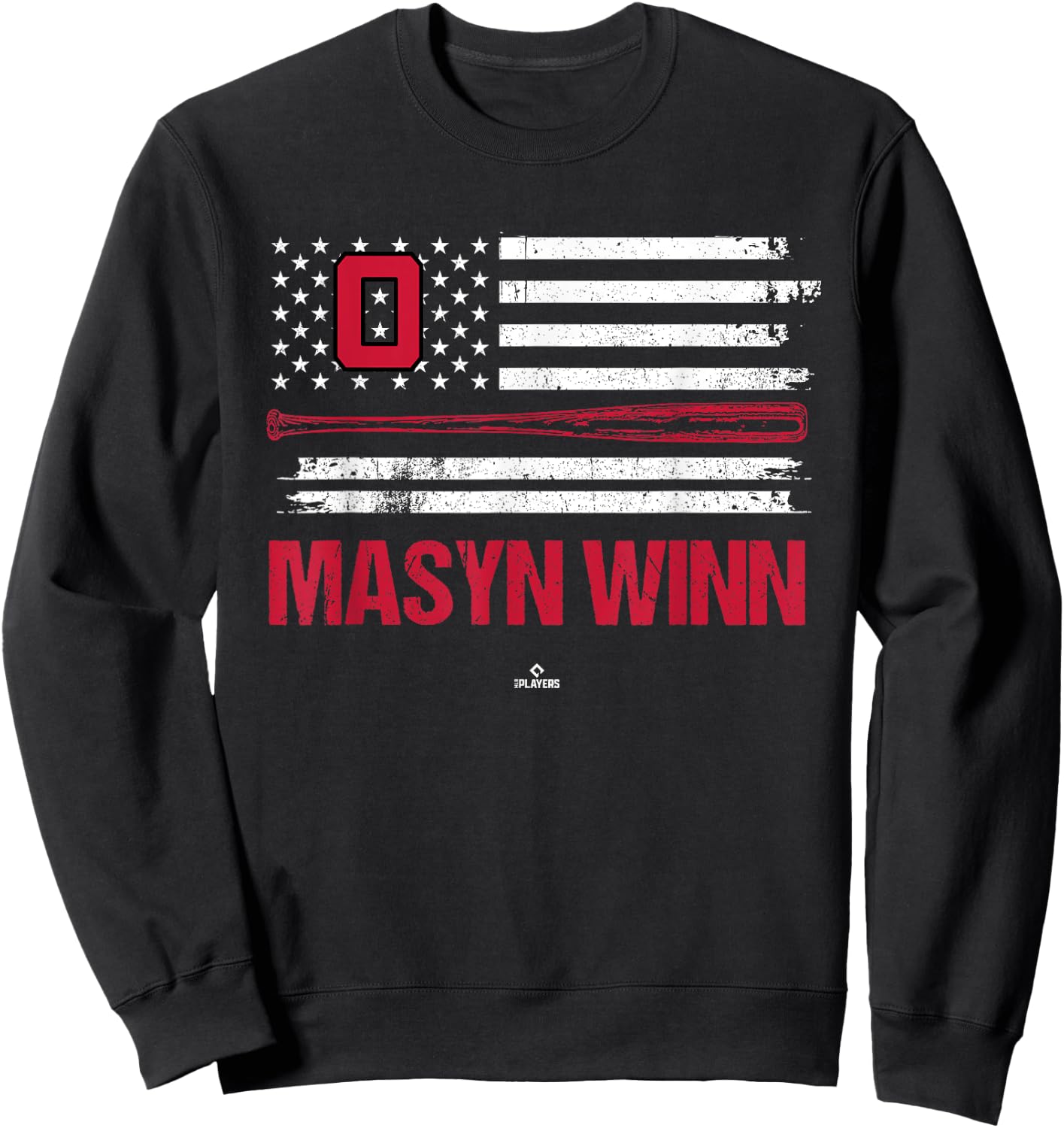 USA Flag Bat Masyn Winn St Louis Baseball MLBPA Sweatshirt - Sweatshirt | Black