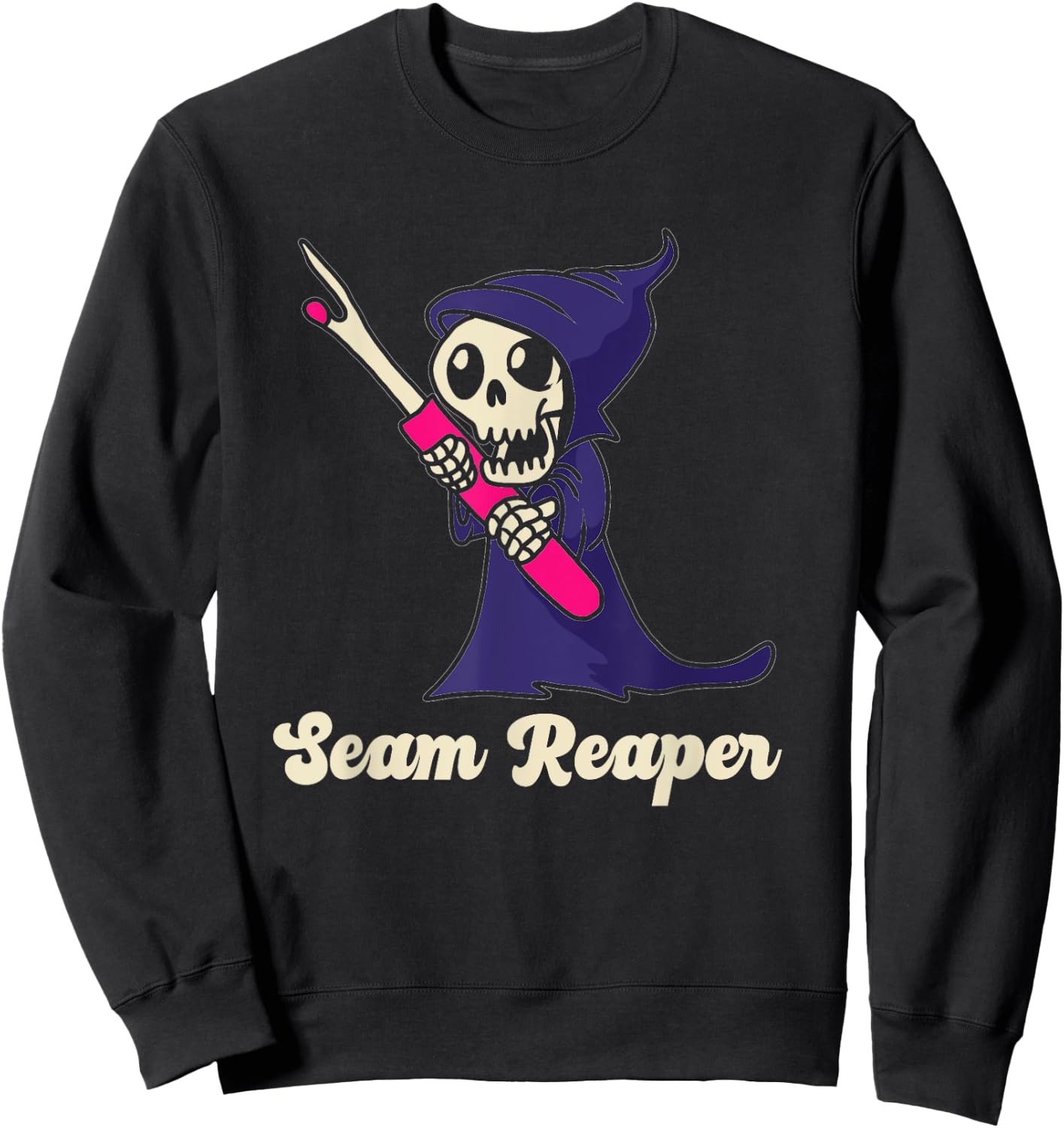 Seam Reaper Funny Seam Ripper Gift Sweatshirt - Sweatshirt | Black