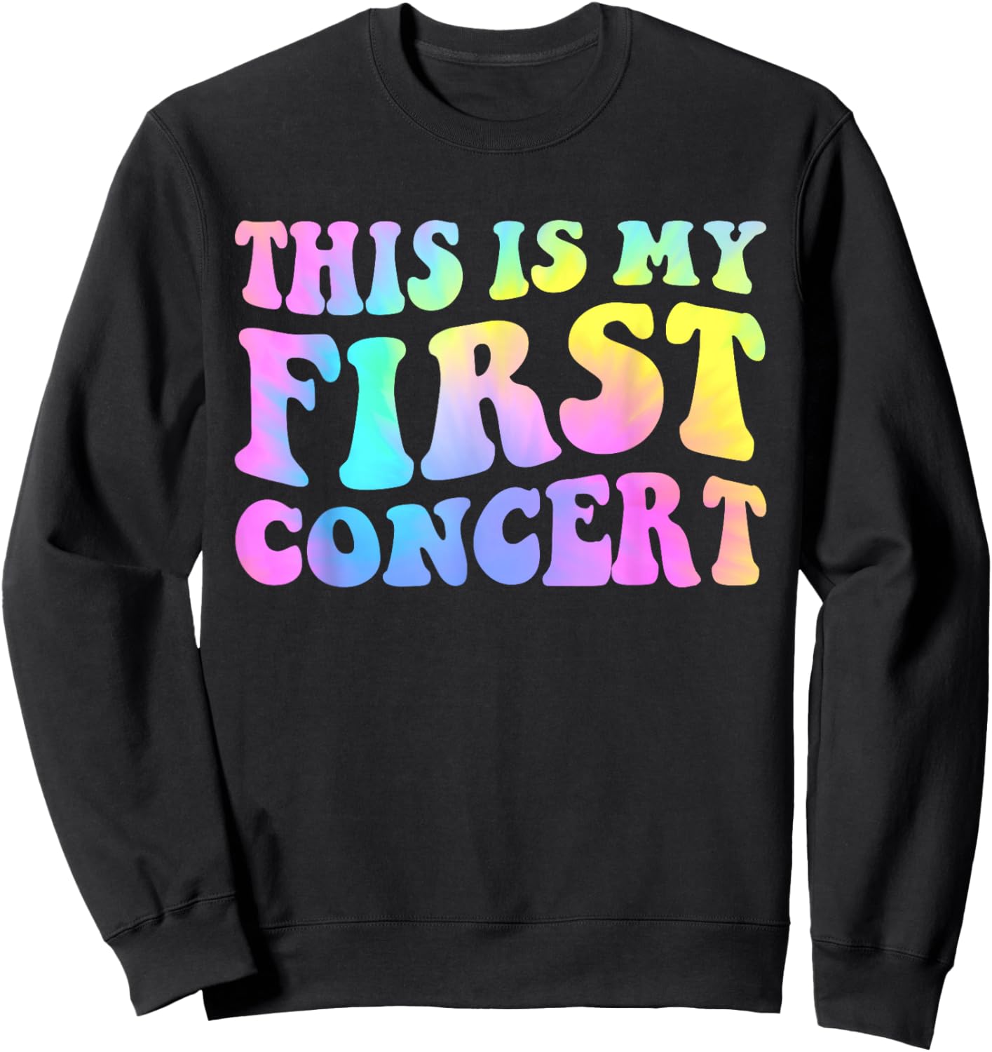 This is My First Concert Groovy Boys Girls Kids Music Event Sweatshirt - Sweatshirt | Black
