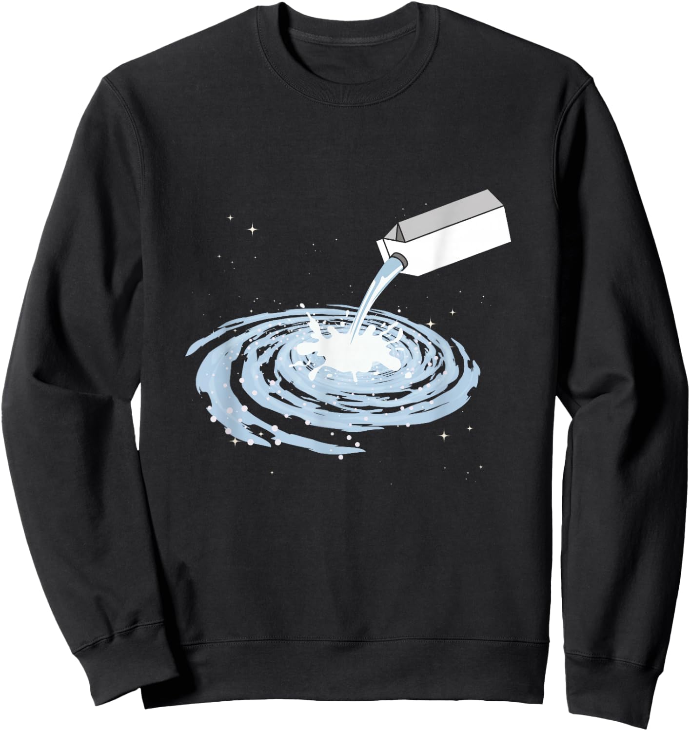 Cute Milky Way Galaxy Outer Space Sweatshirt - Sweatshirt | Black