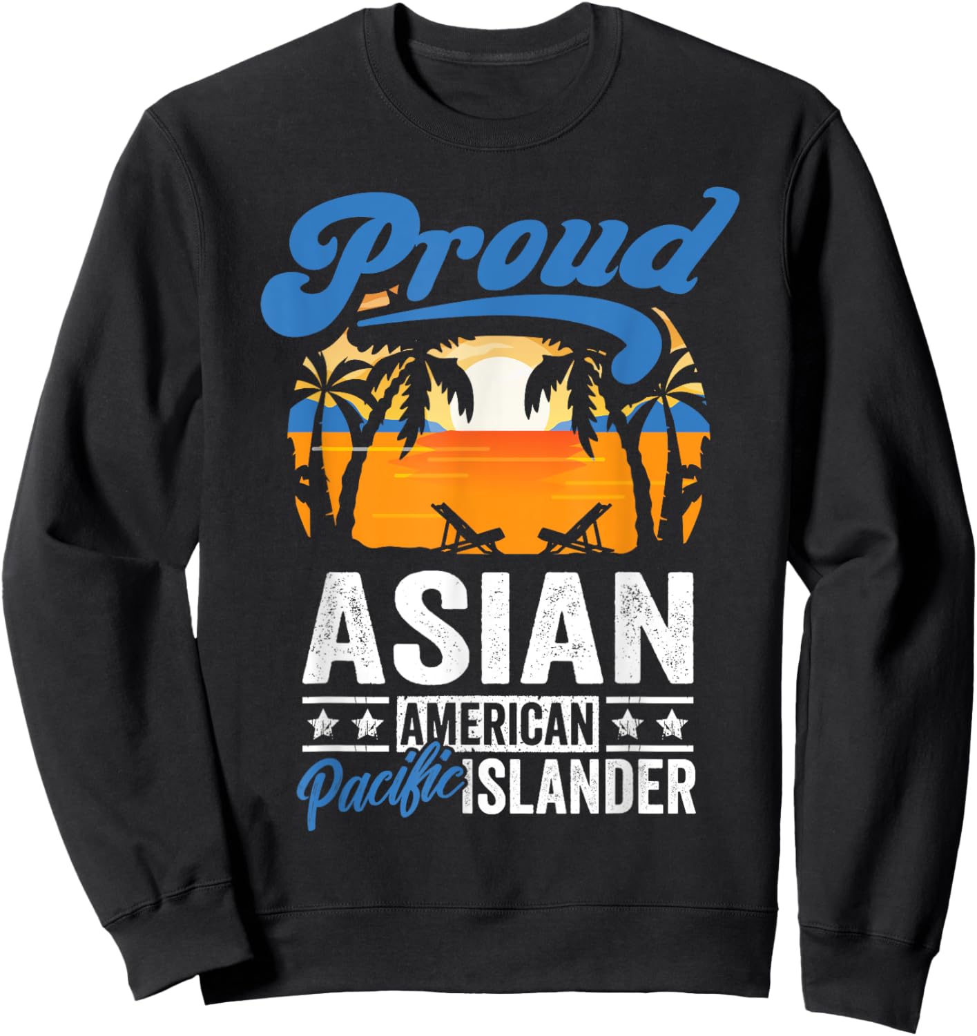 Asian American Pacific Islander Heritage Month Retro Sweatshirt - Sweatshirt | Black
