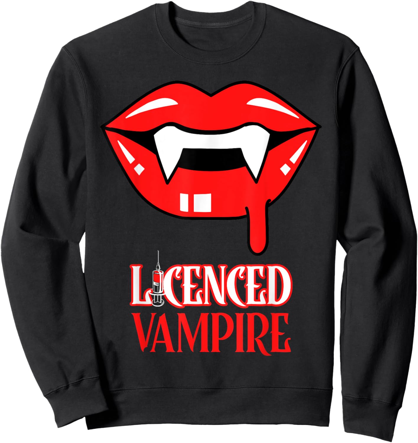 Phlebotomy Specialist Drawing Blood Expert Licensed Vampire Sweatshirt - Sweatshirt | Black