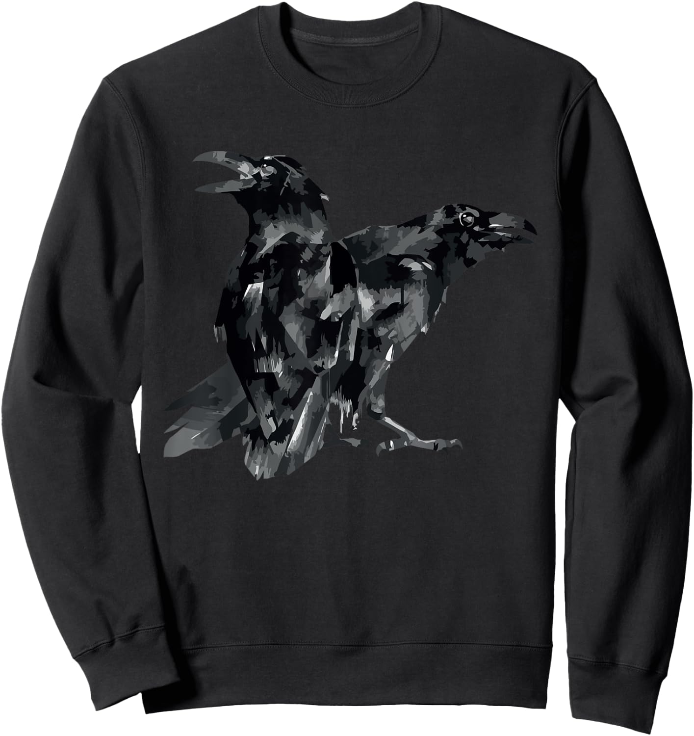 Murder Of Crows Raven Birds Sweatshirt - Sweatshirt | Black