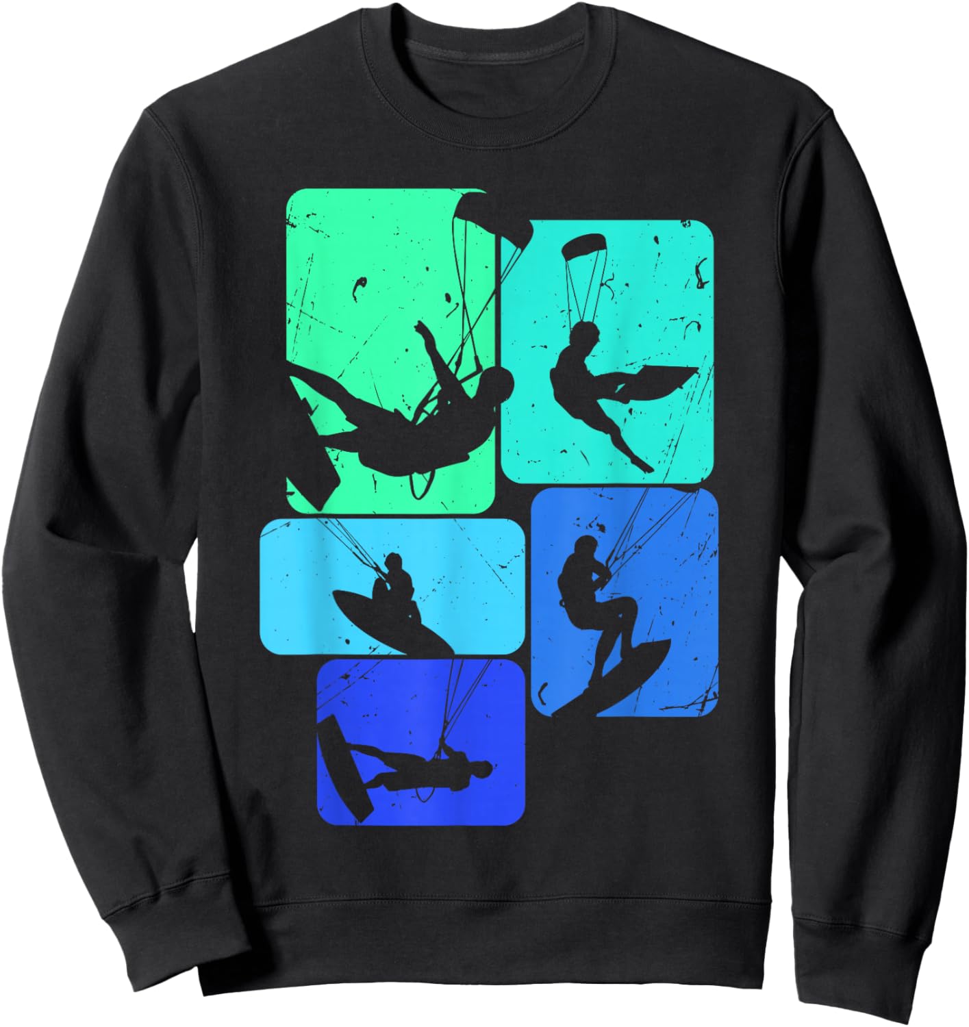 Kitesurfen für Kitesurfer | Retro Herren Kitesurf Sweatshirt - Sweatshirt | Black