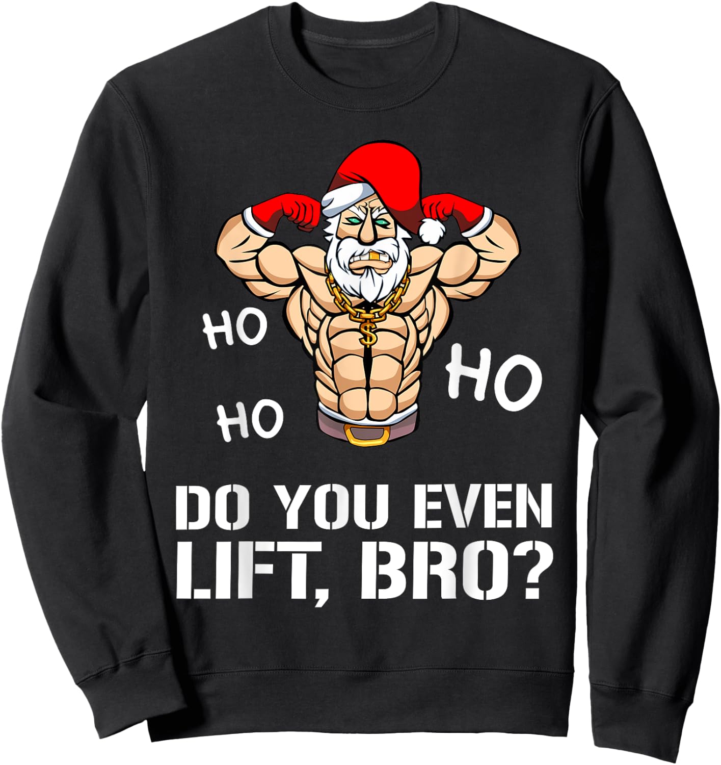 Funny Do You Even Lift Bro Gym Fitness Christmas Men Women Sweatshirt - Sweatshirt | Black