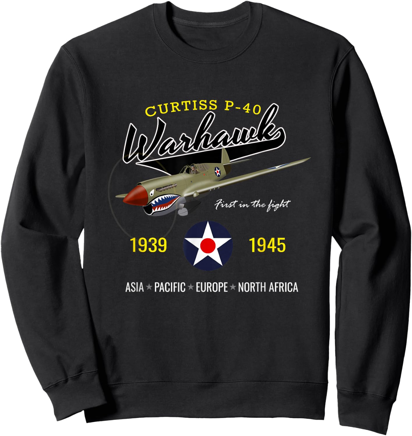 Curtiss P-40 Warhawk Sweatshirt - Sweatshirt | Black
