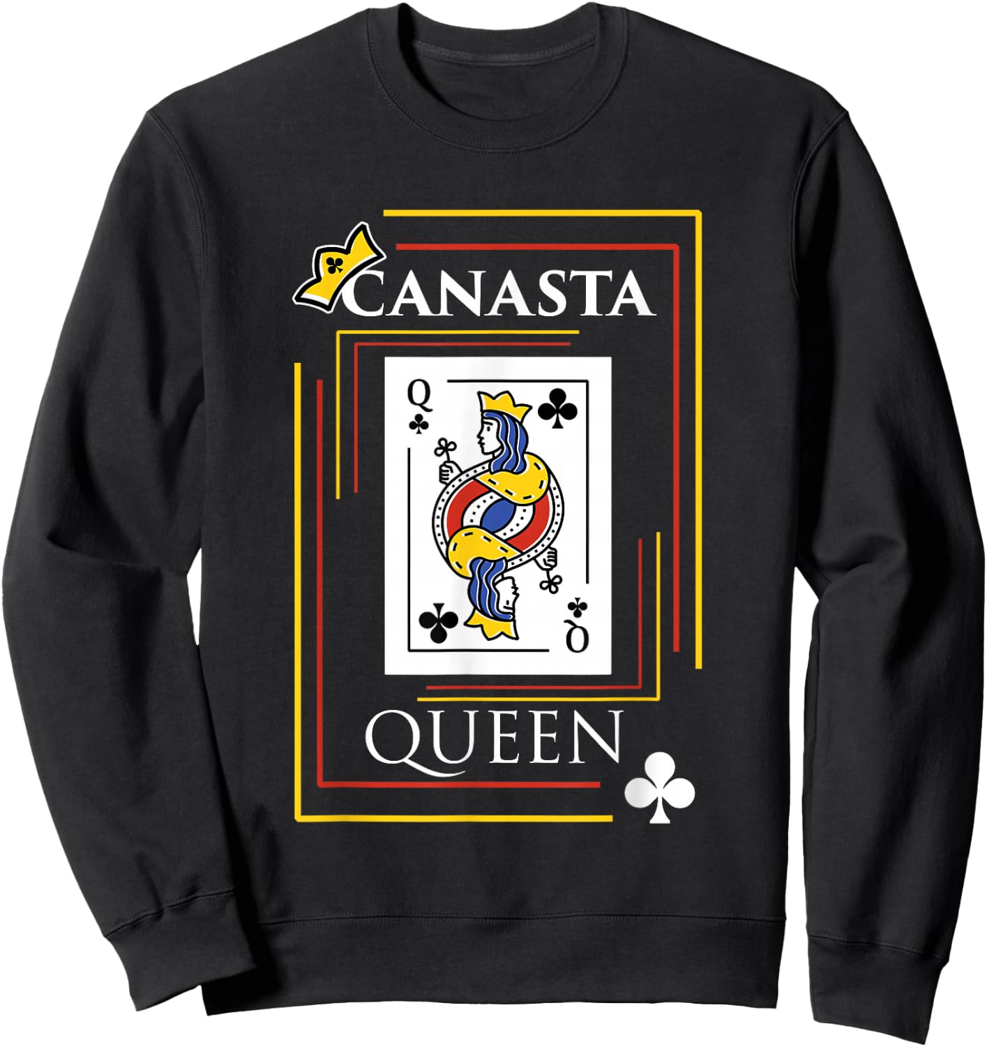 Canasta Queen Game Cards Fun Team Funny Card Player Sweatshirt - Sweatshirt | Black