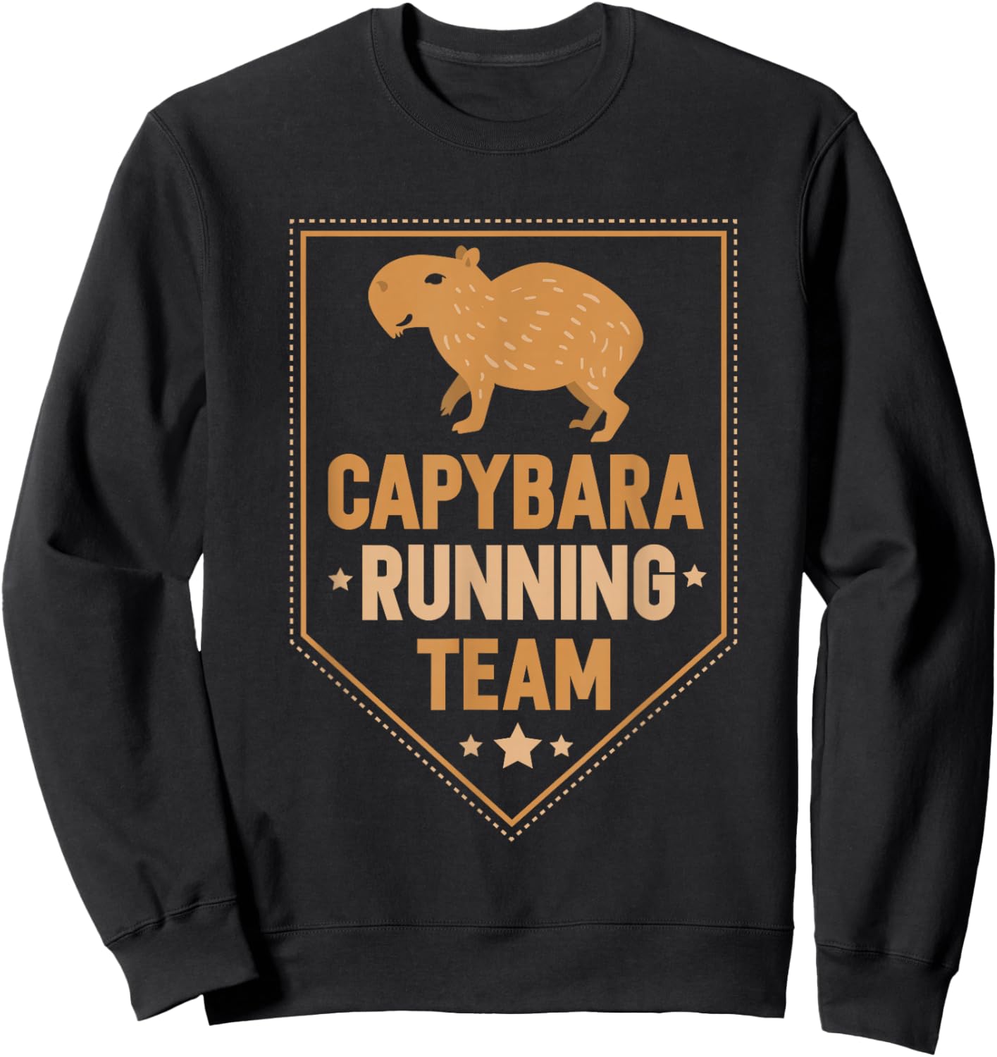 Capybara Running Team Animal Capybaras Water Pig Lovers Sweatshirt - Sweatshirt | Black