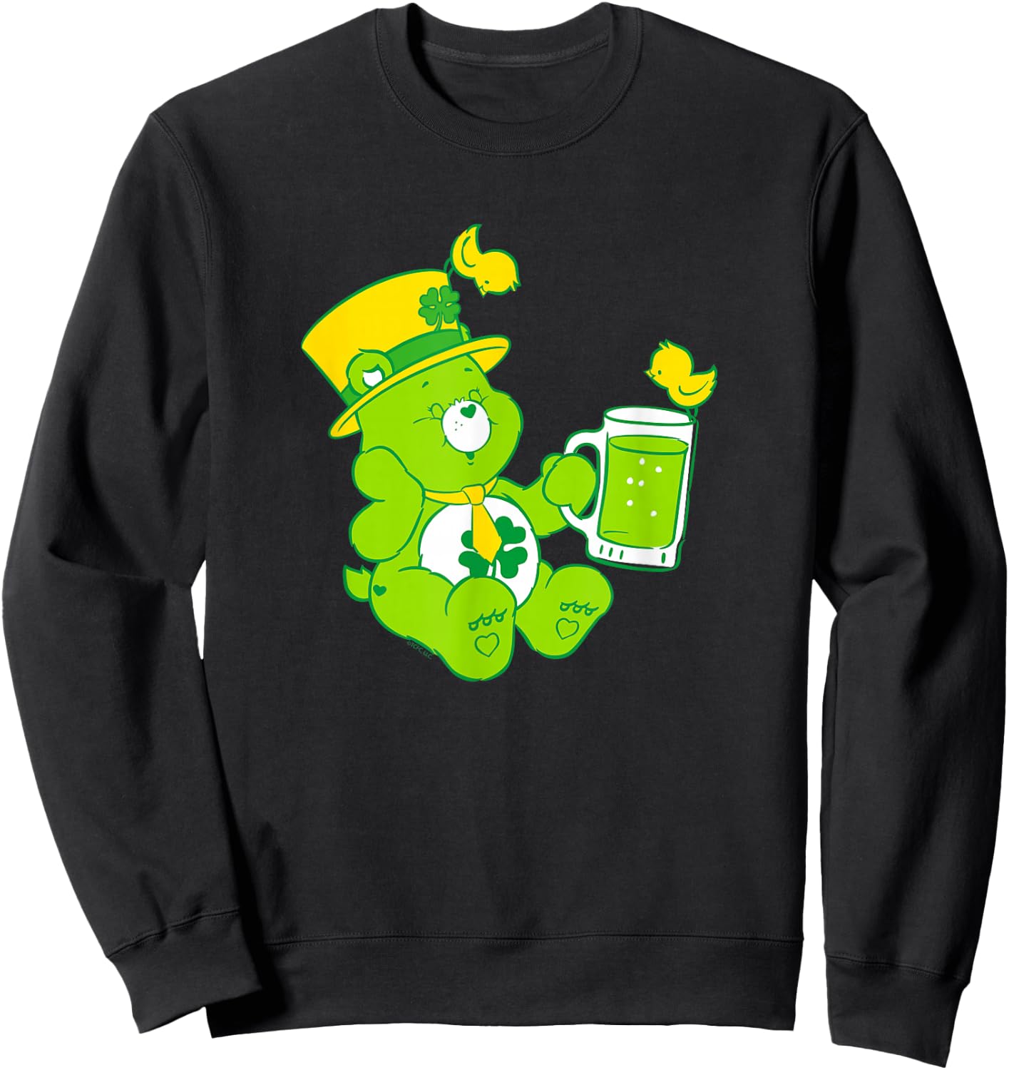 Care Bears Good Luck Bear St. Patrick's Lucky Juice Sweatshirt - Sweatshirt | Black