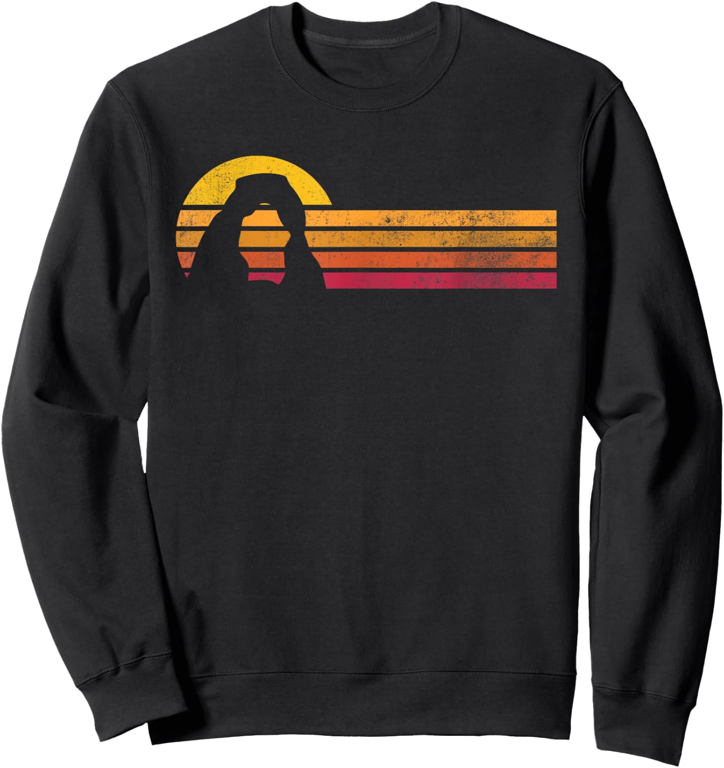 Retro Arches National Park Vintage Delicate Arch Utah Sweatshirt - Sweatshirt | Black