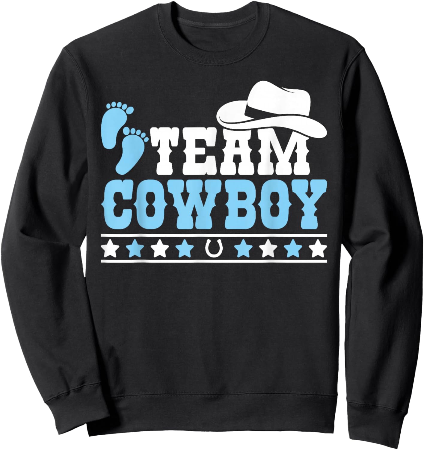 Team Cowboy Baby Gender Reveal Outfit Team Boy Gender Reveal Sweatshirt - Sweatshirt | Black