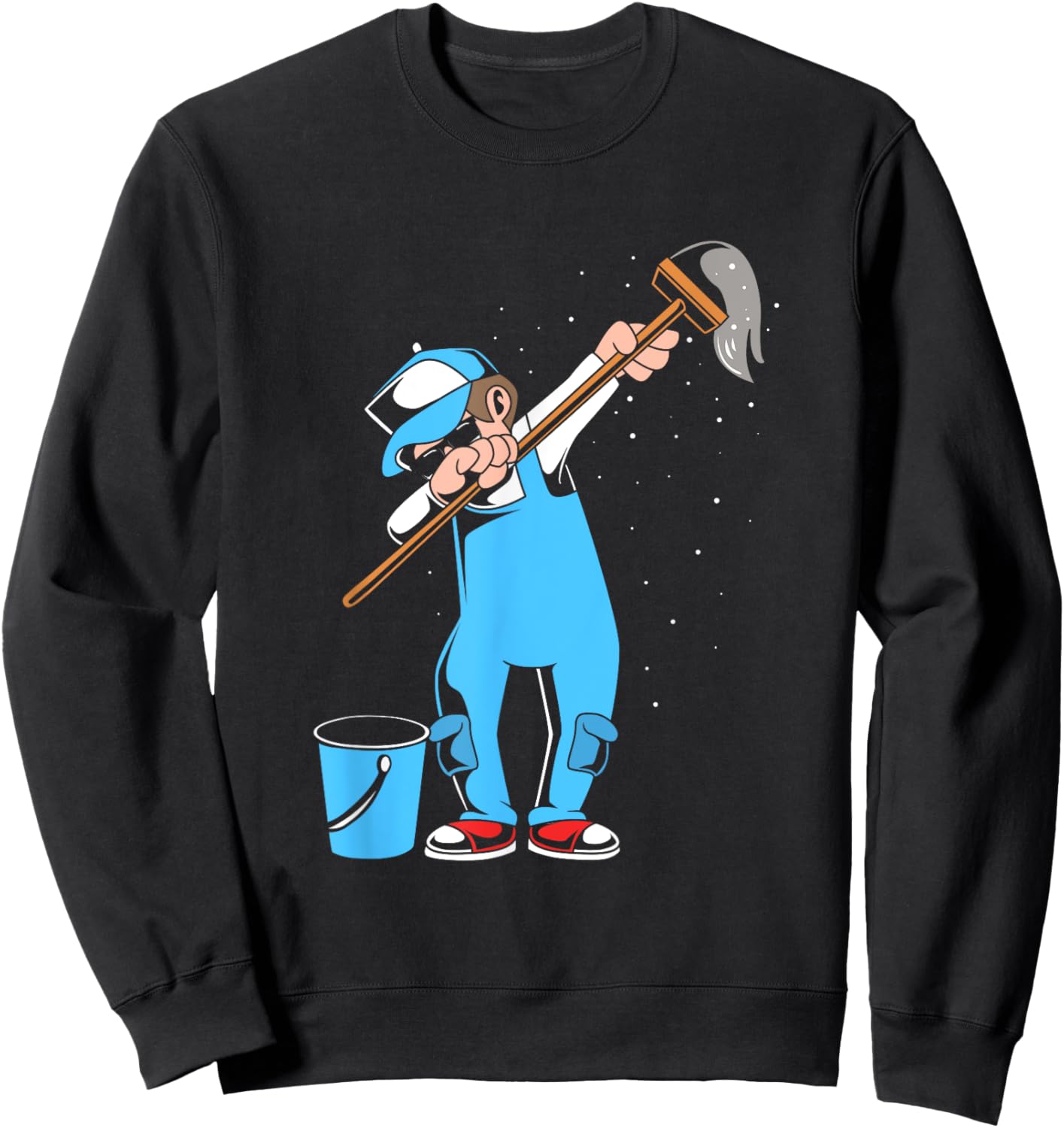 Funny School Custodian Janitor Dabbing Sweatshirt - Sweatshirt | Black