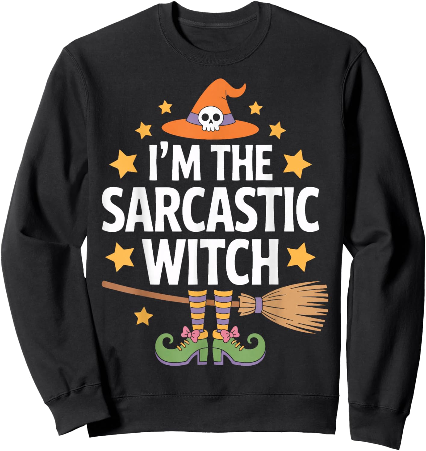 Halloween I'm The Sarcastic Witch for Sarcastic Women Sweatshirt - Sweatshirt | Black