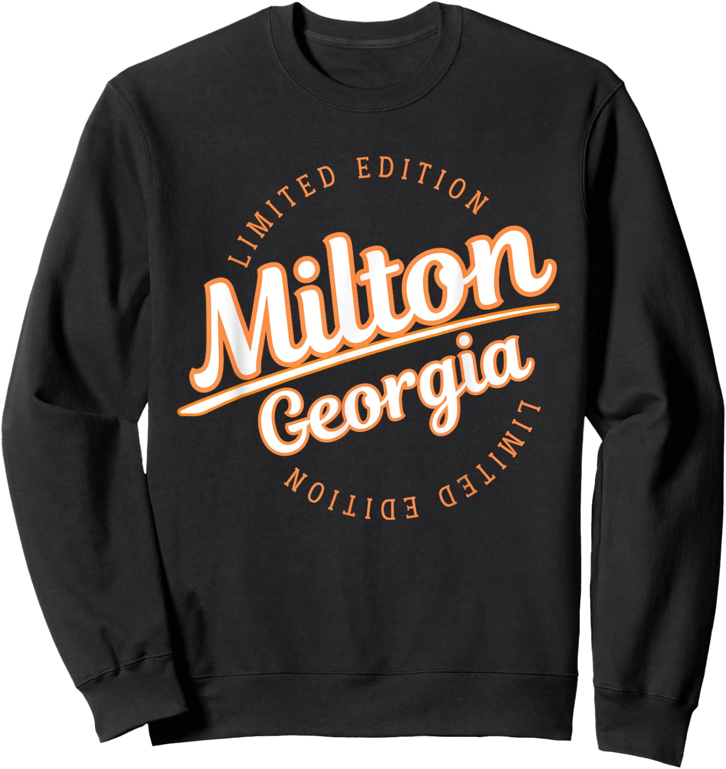 Retro Athletic Milton GA Apparel Sweatshirt - Sweatshirt | Black