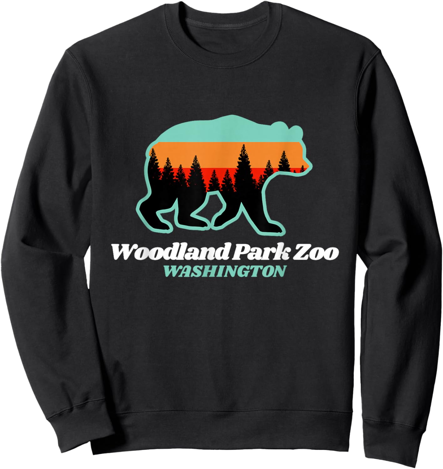 Woodland Park Zoo Washington Tourist Sweatshirt - Sweatshirt | Black
