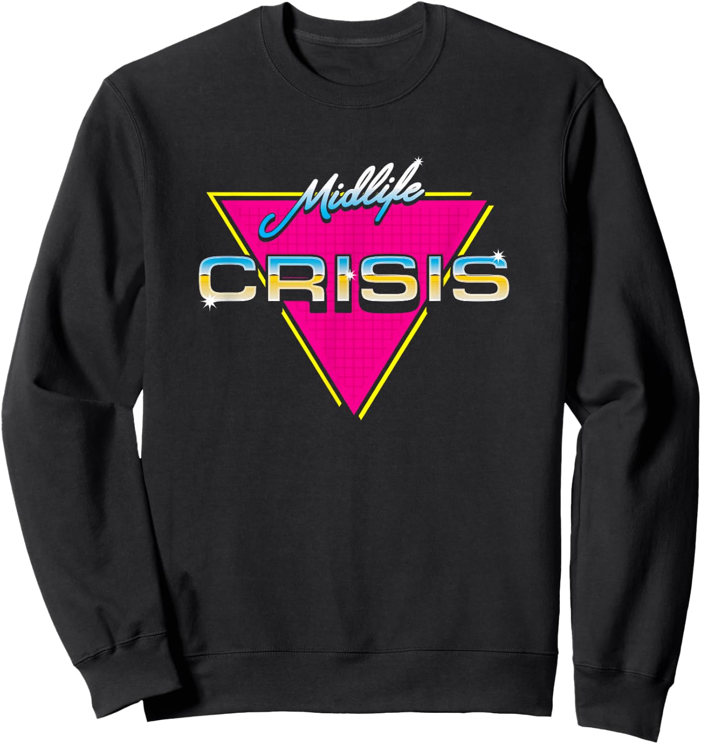 Midlife Crisis 80s Sweatshirt - Sweatshirt | Black