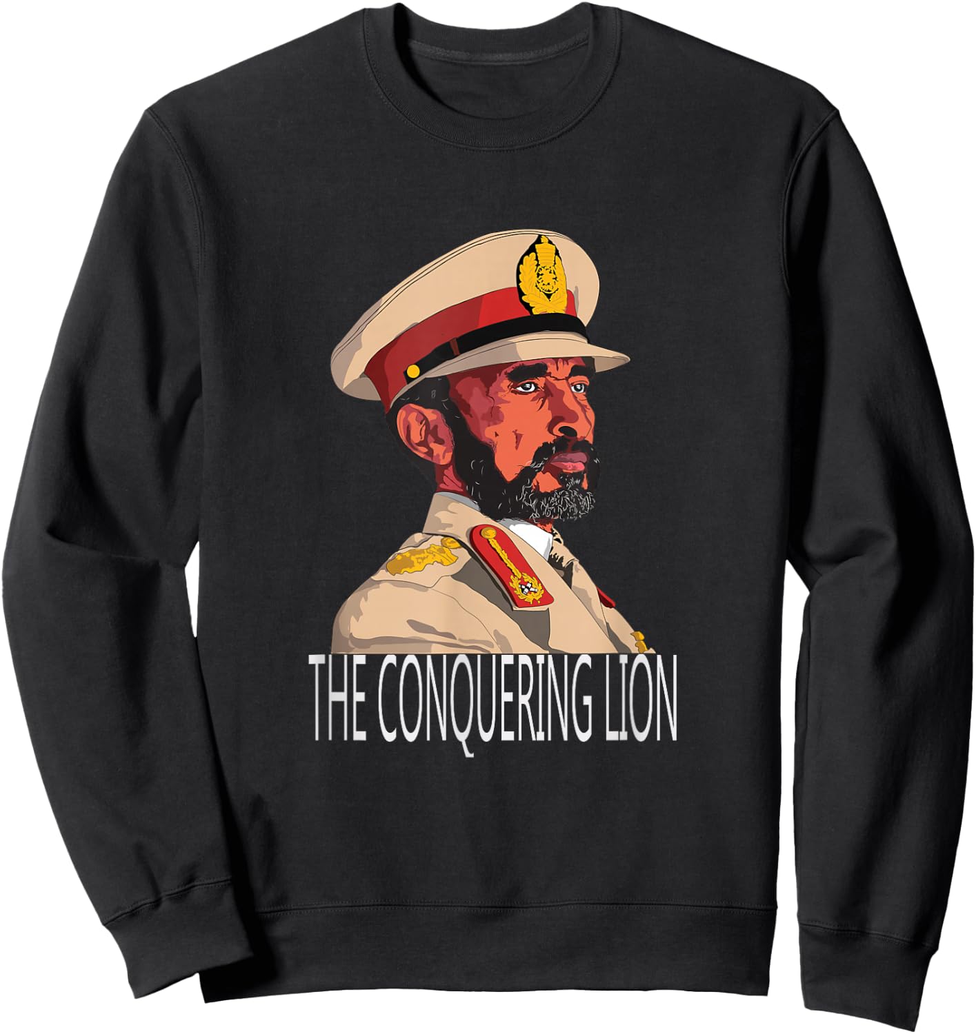 Haile Selassie Portrait Sweatshirt - Sweatshirt | Black