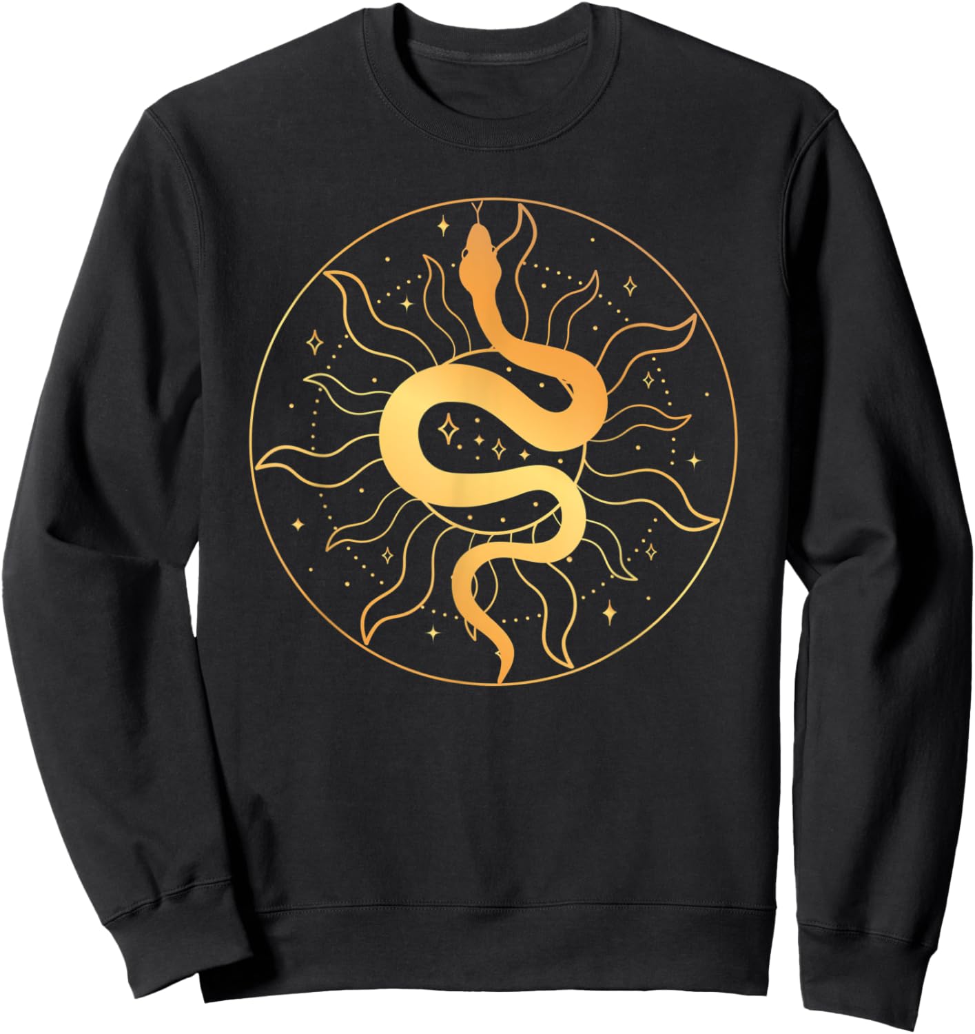 Sacred Geometry Art The Sun And Snake Occult Symbol Sweatshirt - Sweatshirt | Black