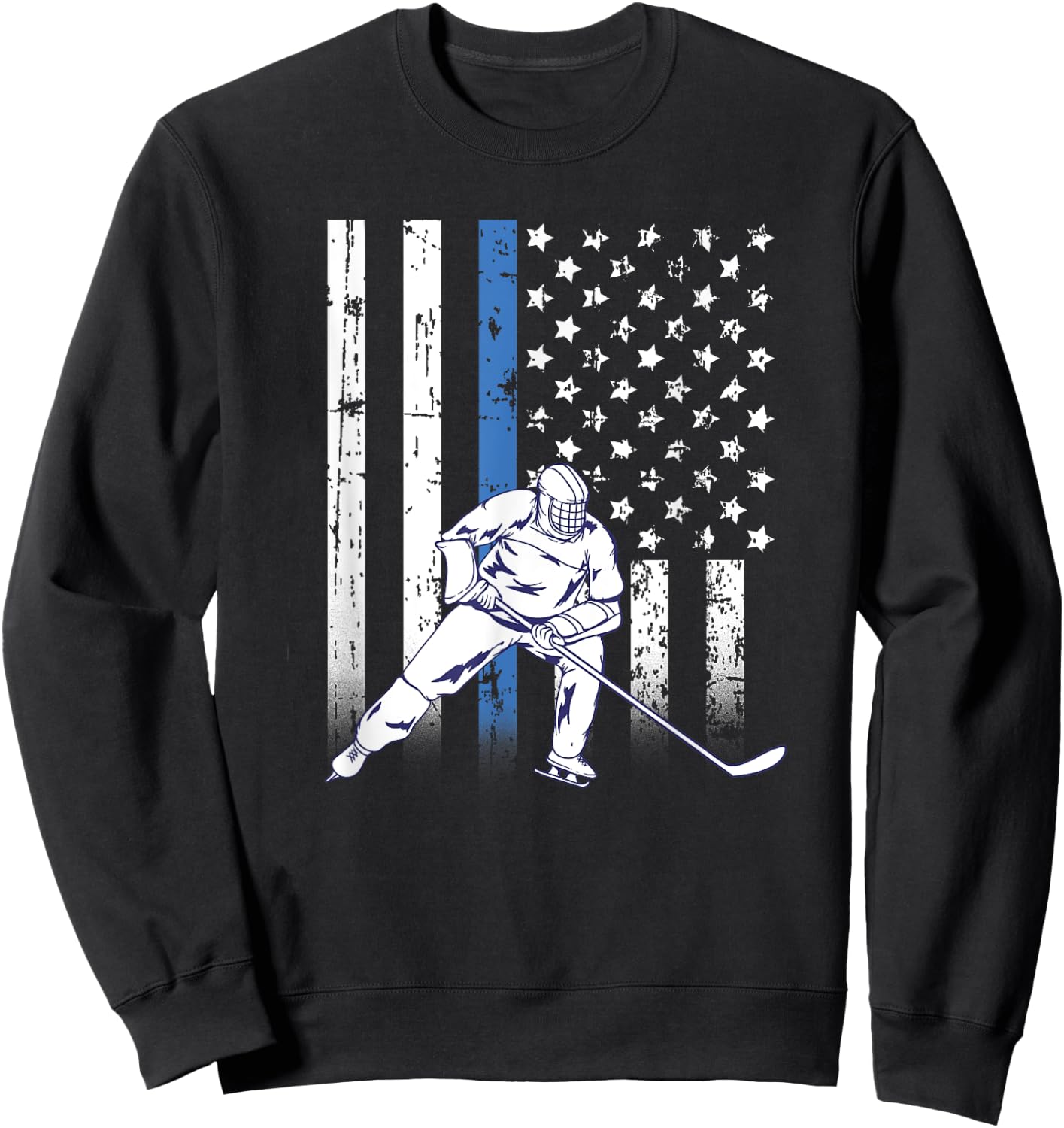 Thin Blue Line Hockey - Police Gifts Sweatshirt - Sweatshirt | Black