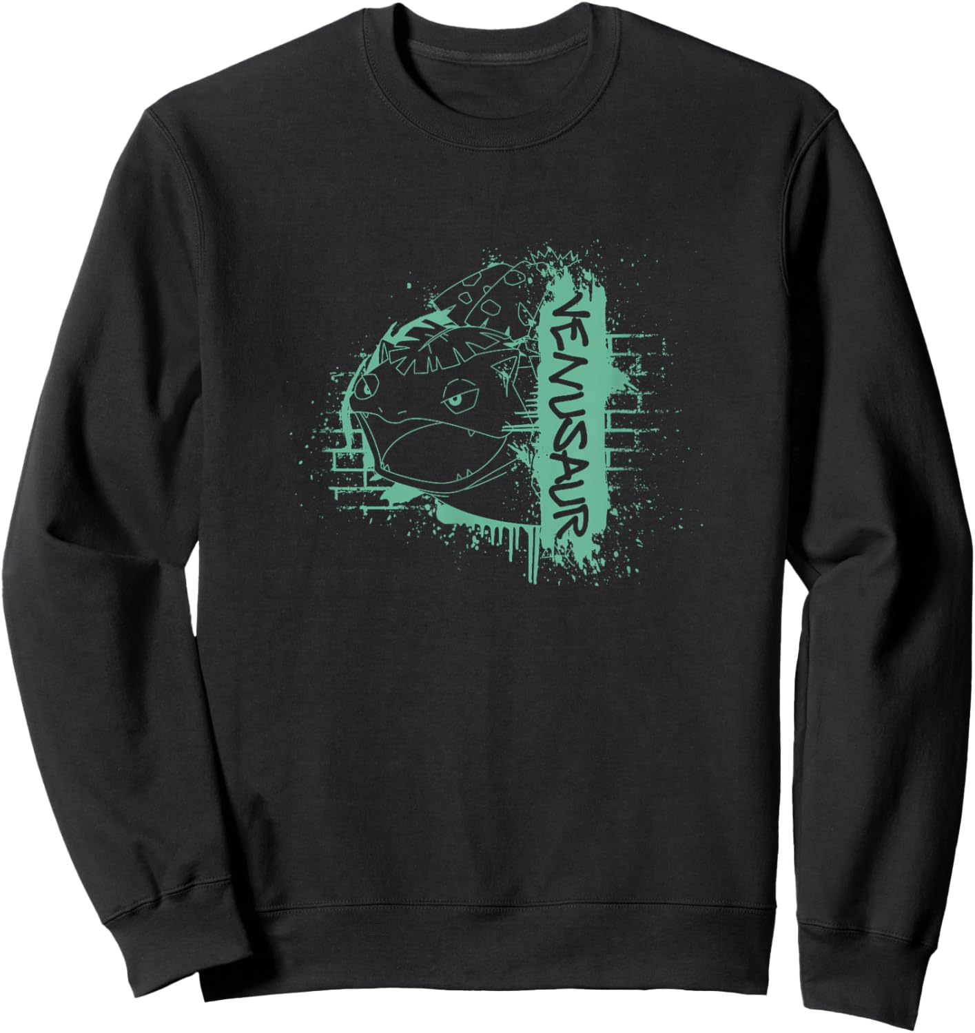 Pokémon Venusaur Final Form Graffiti Brick Line Art Sweatshirt - Sweatshirt | Black