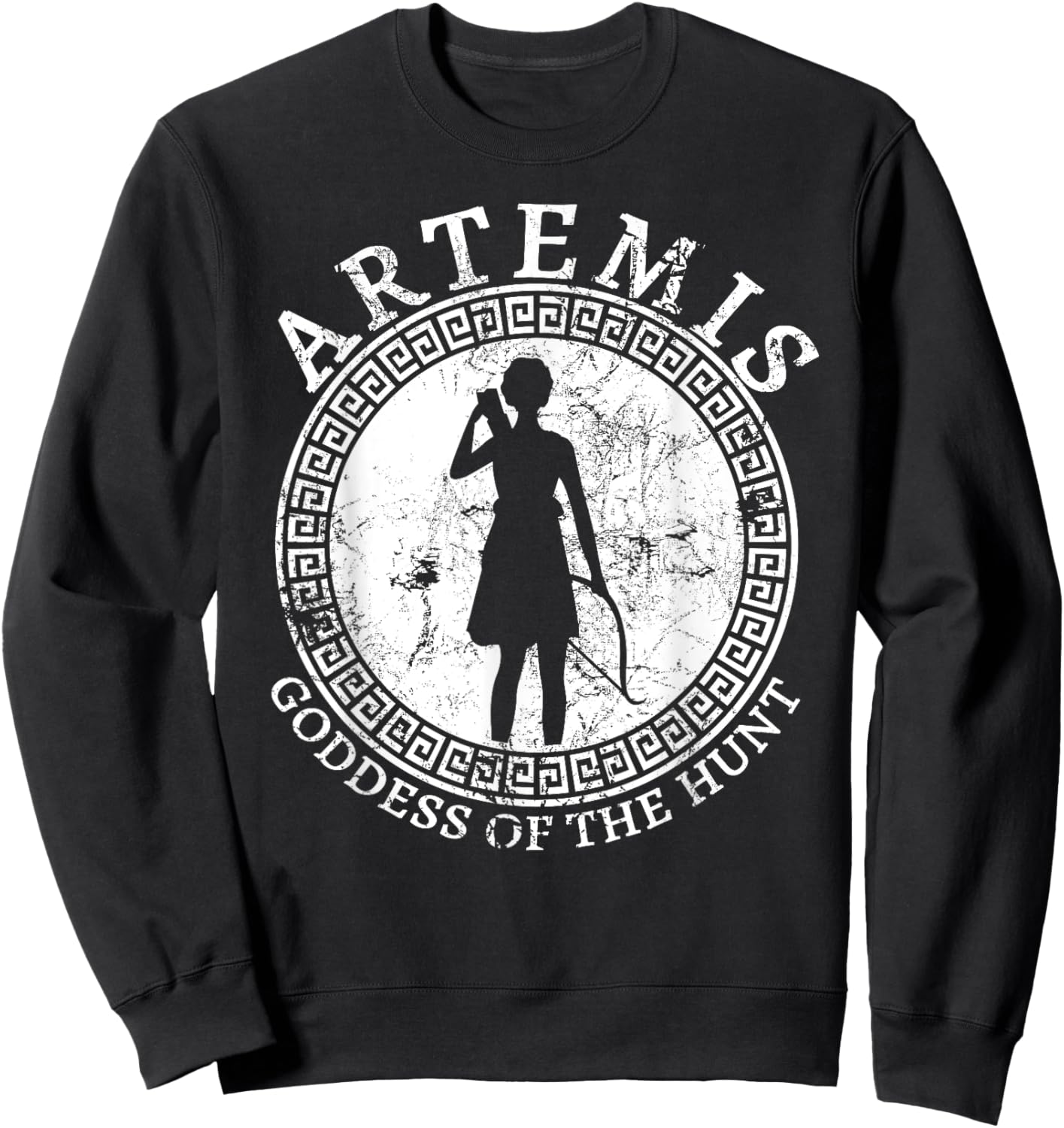Artemis Greek Goddess Of The Hunt Ancient Greece Mythology Sweatshirt - Sweatshirt | Black