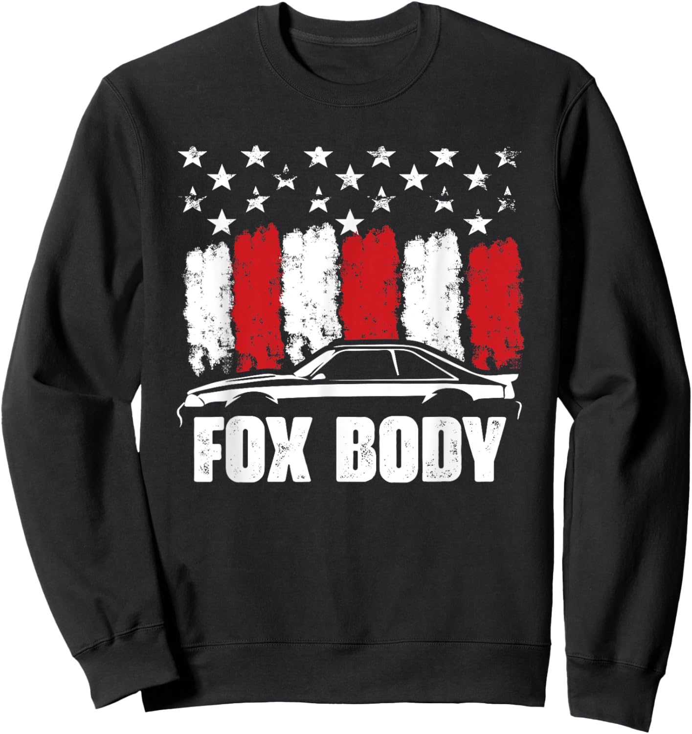 Foxbody Classic American Old Muscle Car Maximum Horsepower Sweatshirt - Sweatshirt | Black