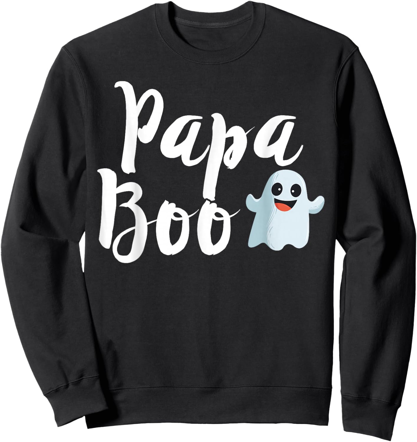 Papa Boo Halloween Family Matching Ghost Dad Shirt Sweatshirt - Sweatshirt | Black