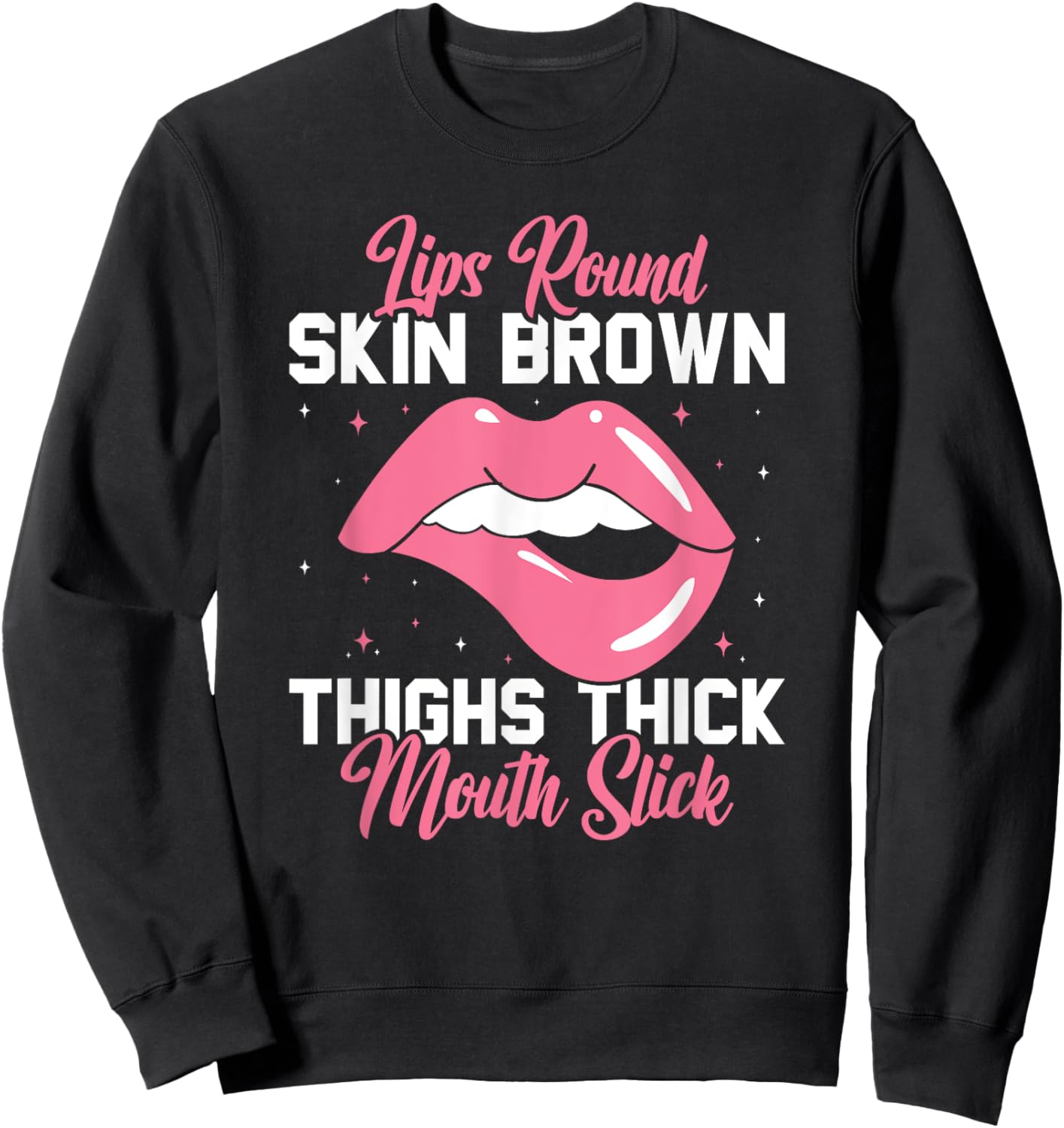 Lips Round Skin Brown Thigh Thick Fitness Workout Sweatshirt - Sweatshirt | Black