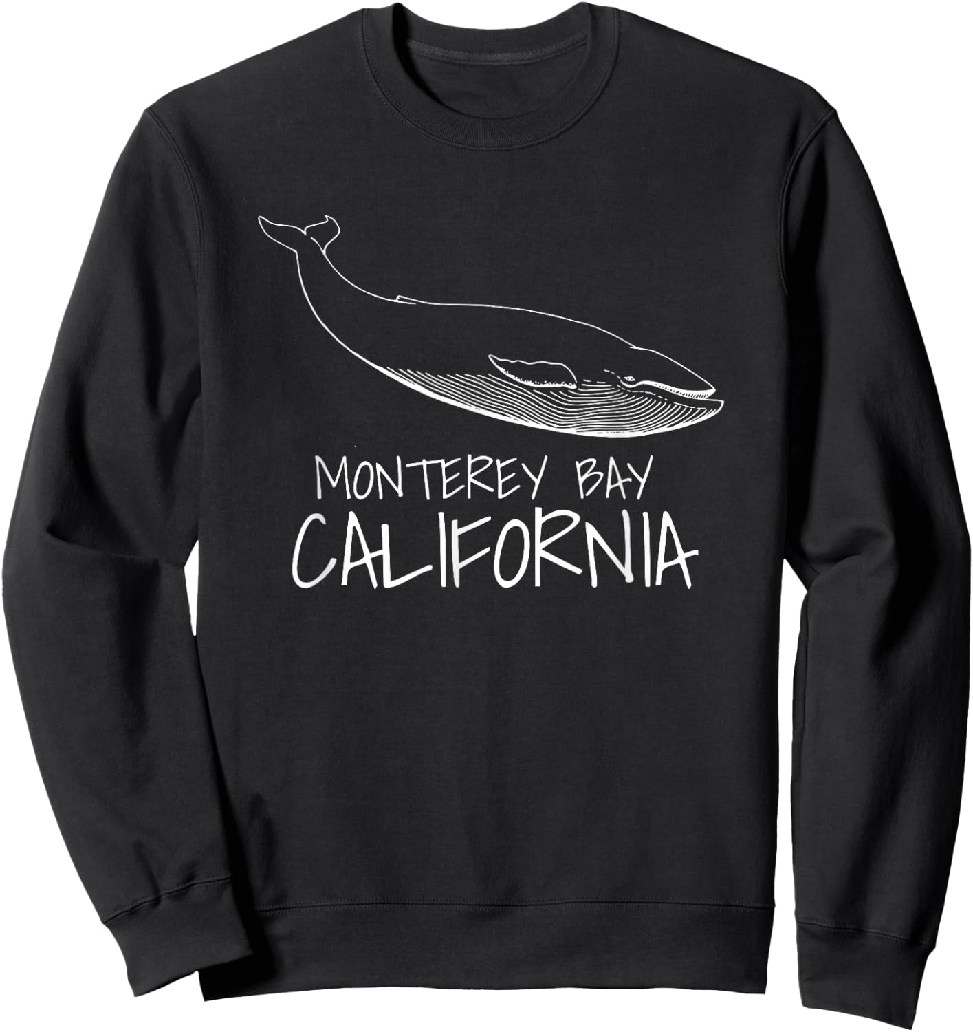 MONTEREY BAY CALIFORNIA Whale Watching Sweatshirt - Sweatshirt | Black