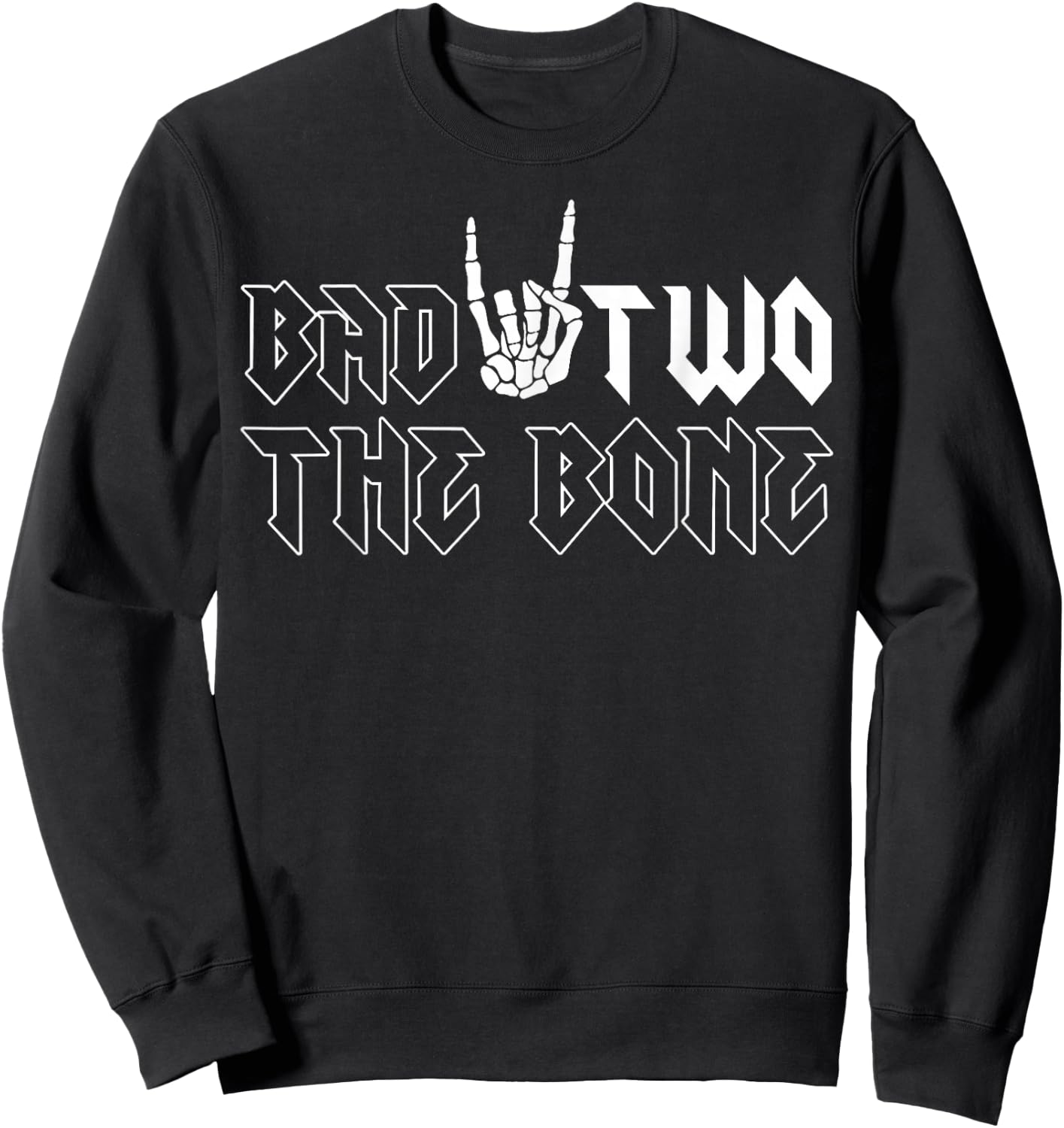 2nd Birthday Boy Shirt Bad Two The Bone 2 Years Old Party Sweatshirt - Sweatshirt | Black
