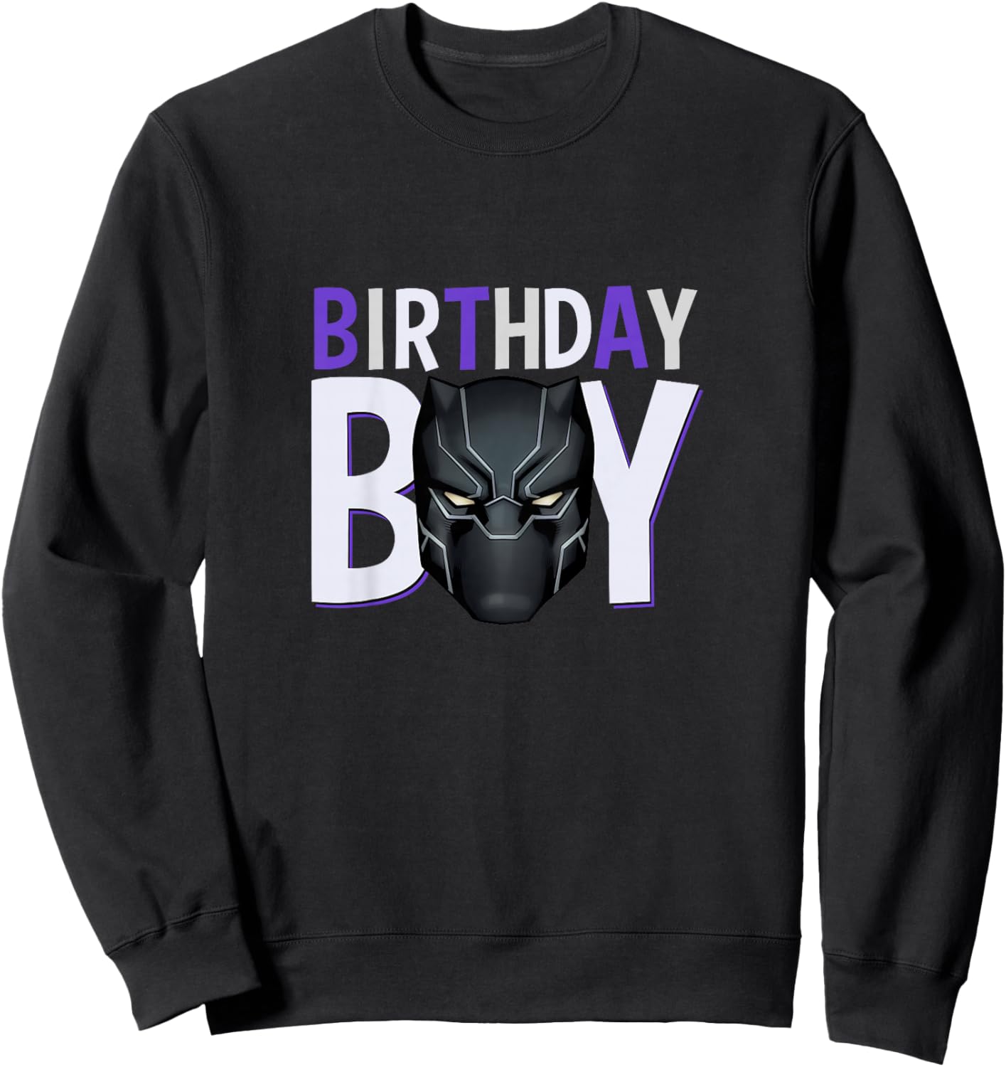 Kids Marvel Avengers Classic Black Panther Super Birthday Boy Sweatshirt - Sweatshirt | Black