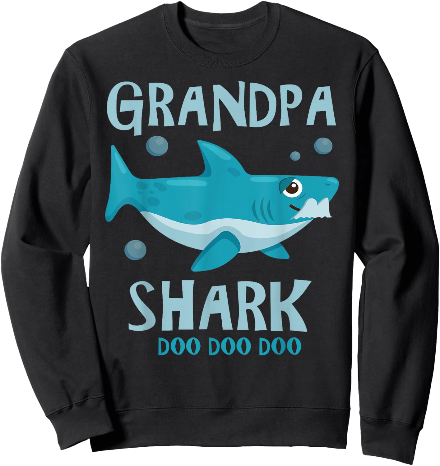 Grandpa Shark Sweatshirt - Sweatshirt | Black
