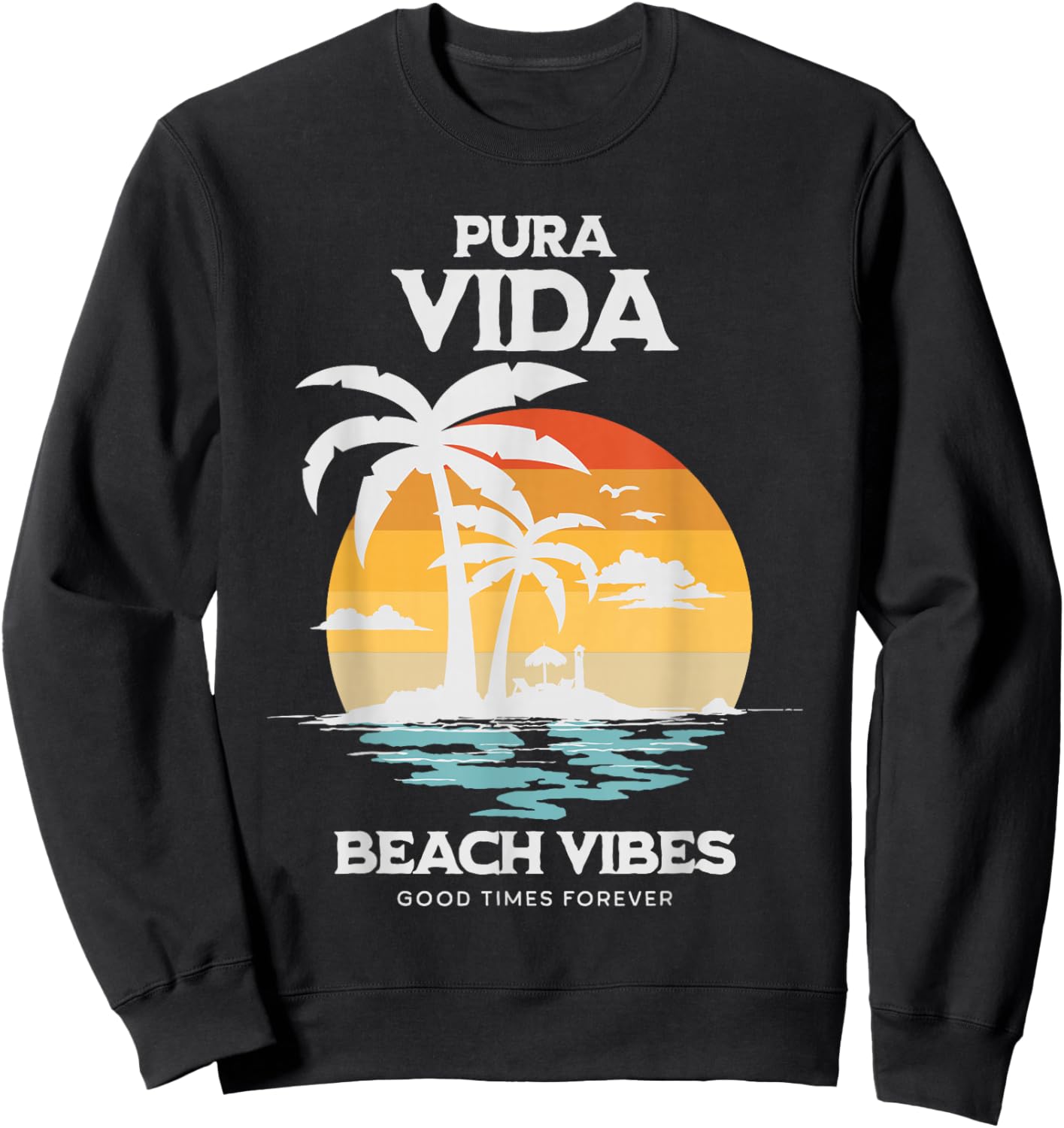 Pura Vida Surfing, Costa Rica, Surfing Pura Vida Sweatshirt - Sweatshirt | Black