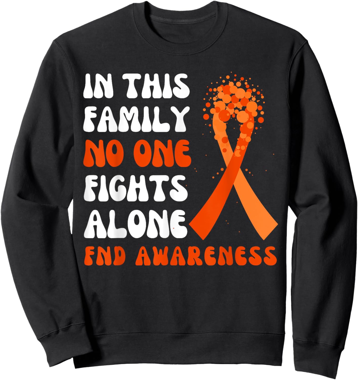 Functional Neurological Disorder Awareness FND Ribbon Family Sweatshirt - Sweatshirt | Black