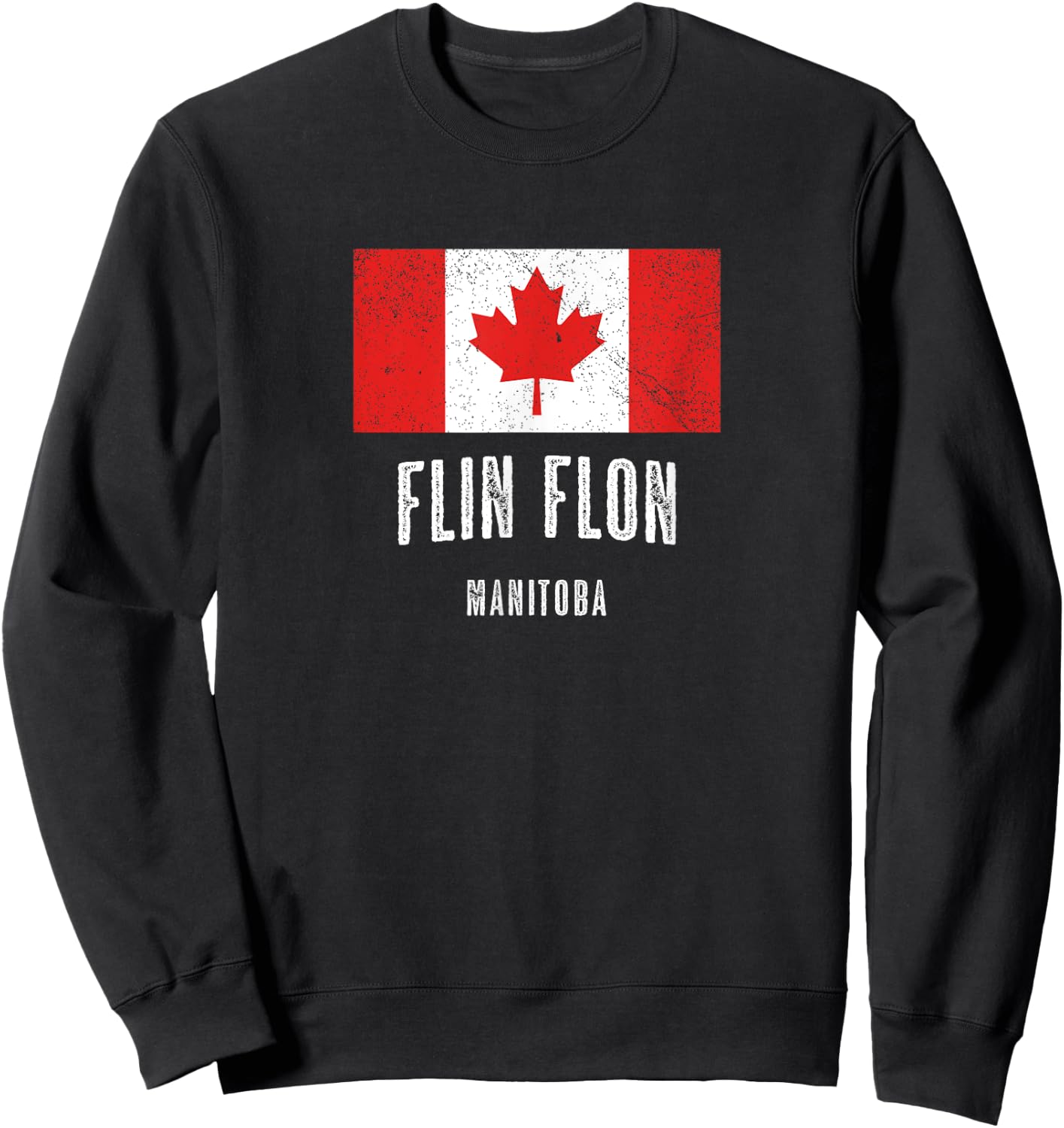 City of Flin Flon - CANADA | CANADIAN Flag Novelty Merch Sweatshirt - Sweatshirt | Black