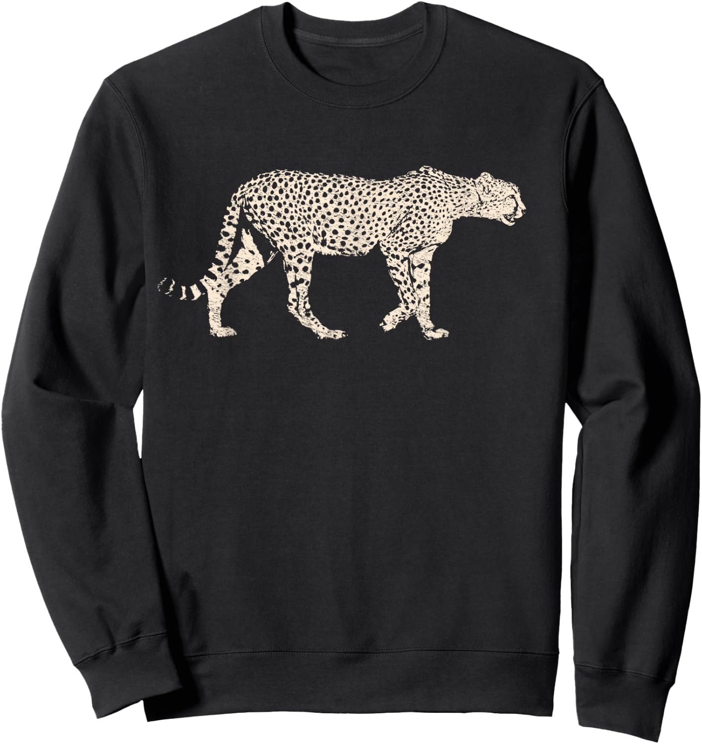 Cheetah , Cheetah on the Hunt Sweatshirt - Sweatshirt | Black