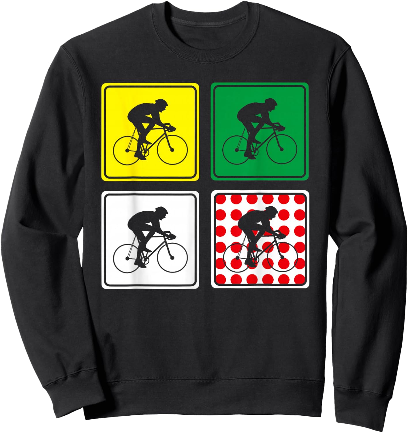 Racing Road Bike Jersey Bicycle Cycling Race Street Biking Sweatshirt - Sweatshirt | Black