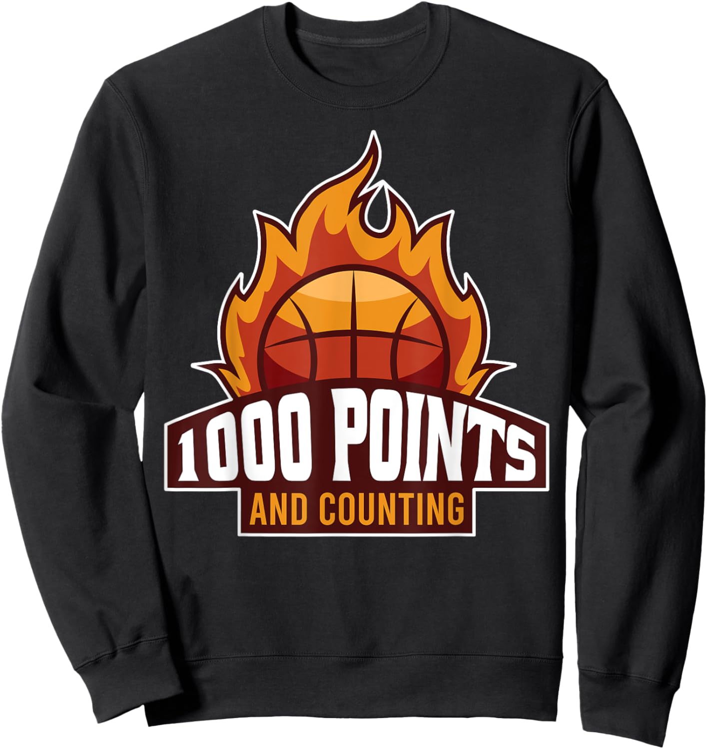 1000 Points Basketball Scorer High School Basketball Player Sweatshirt - Sweatshirt | Black