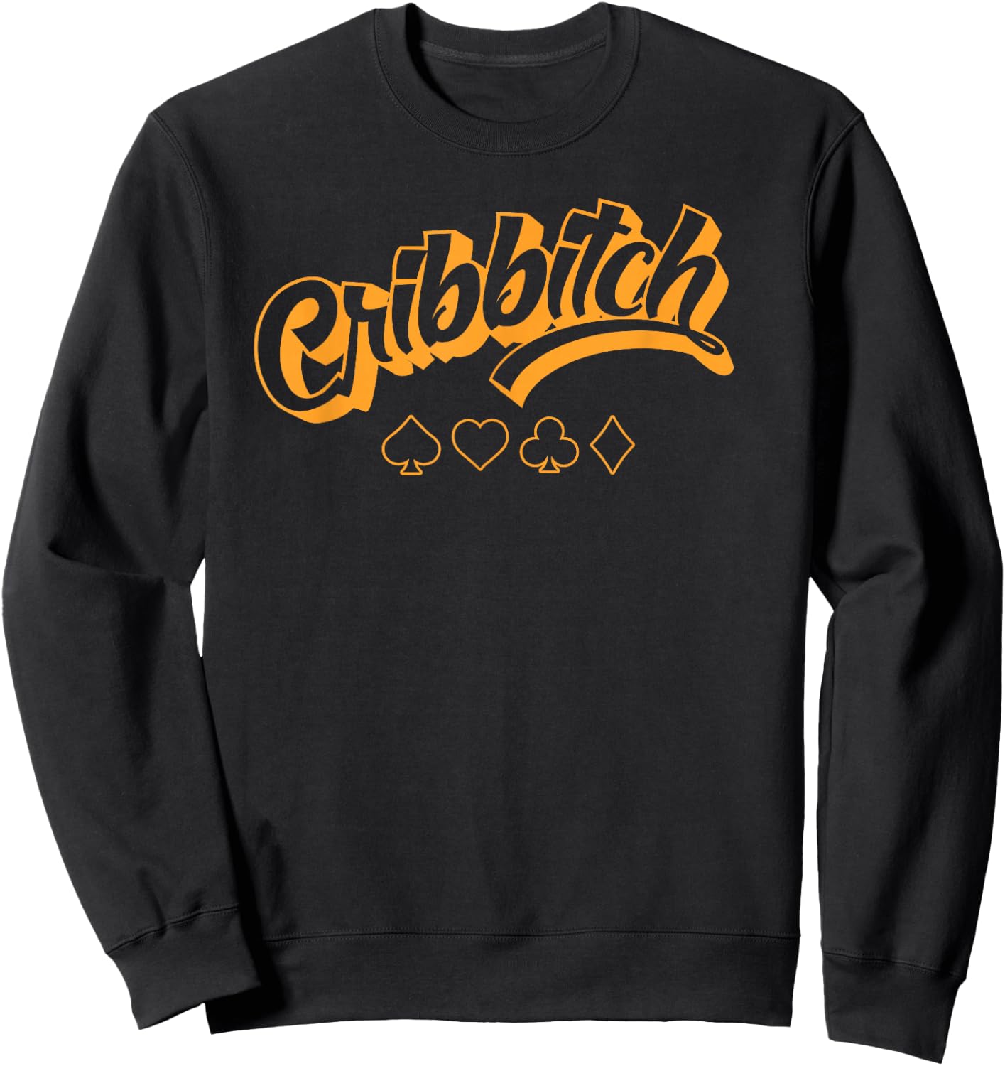Funny Cribbitch Cribbage Queen Sweatshirt - Sweatshirt | Black