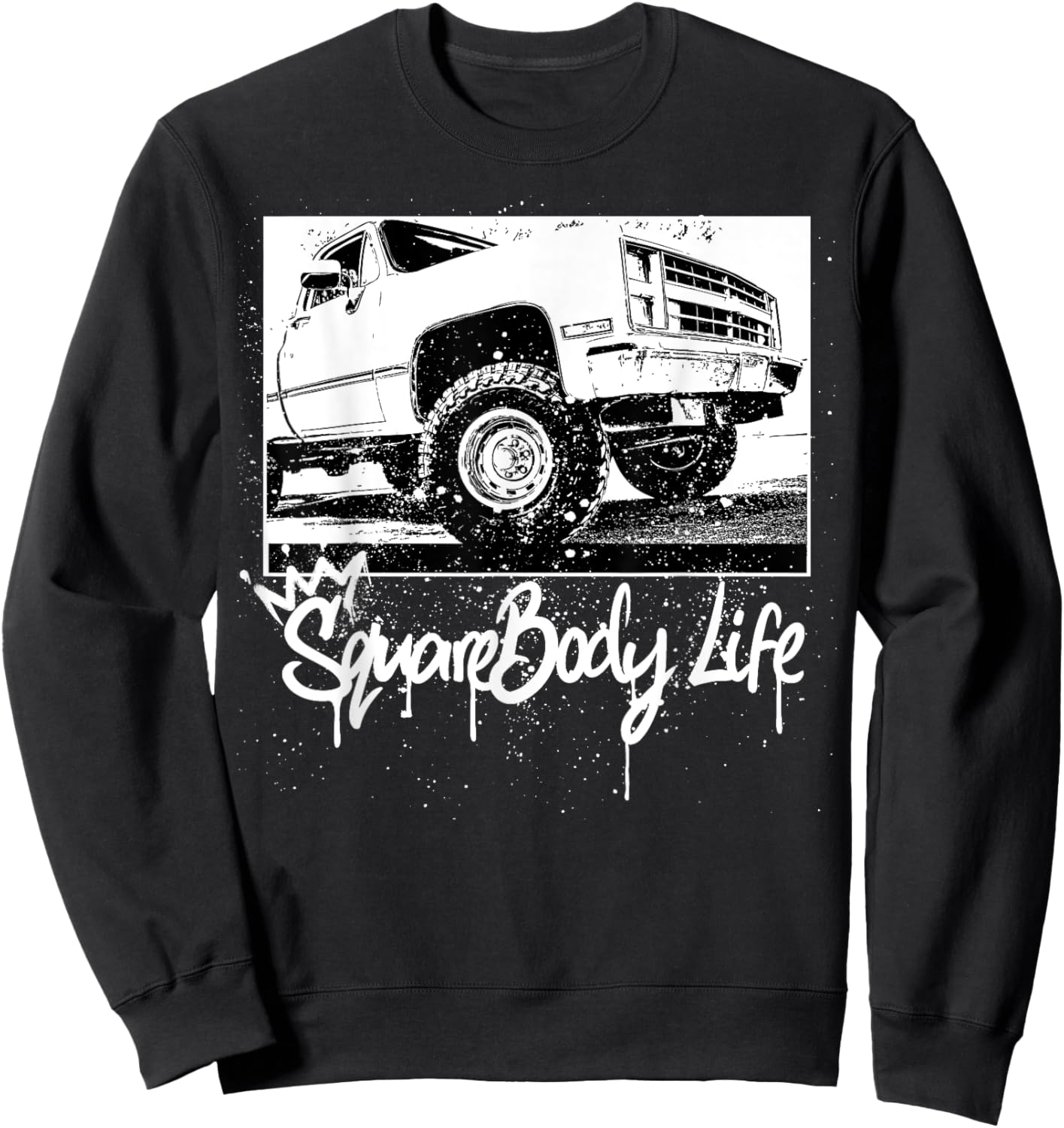 C10 / K10Squarebody Life C10 Classic Squarebody Nation Sweatshirt - Sweatshirt | Black