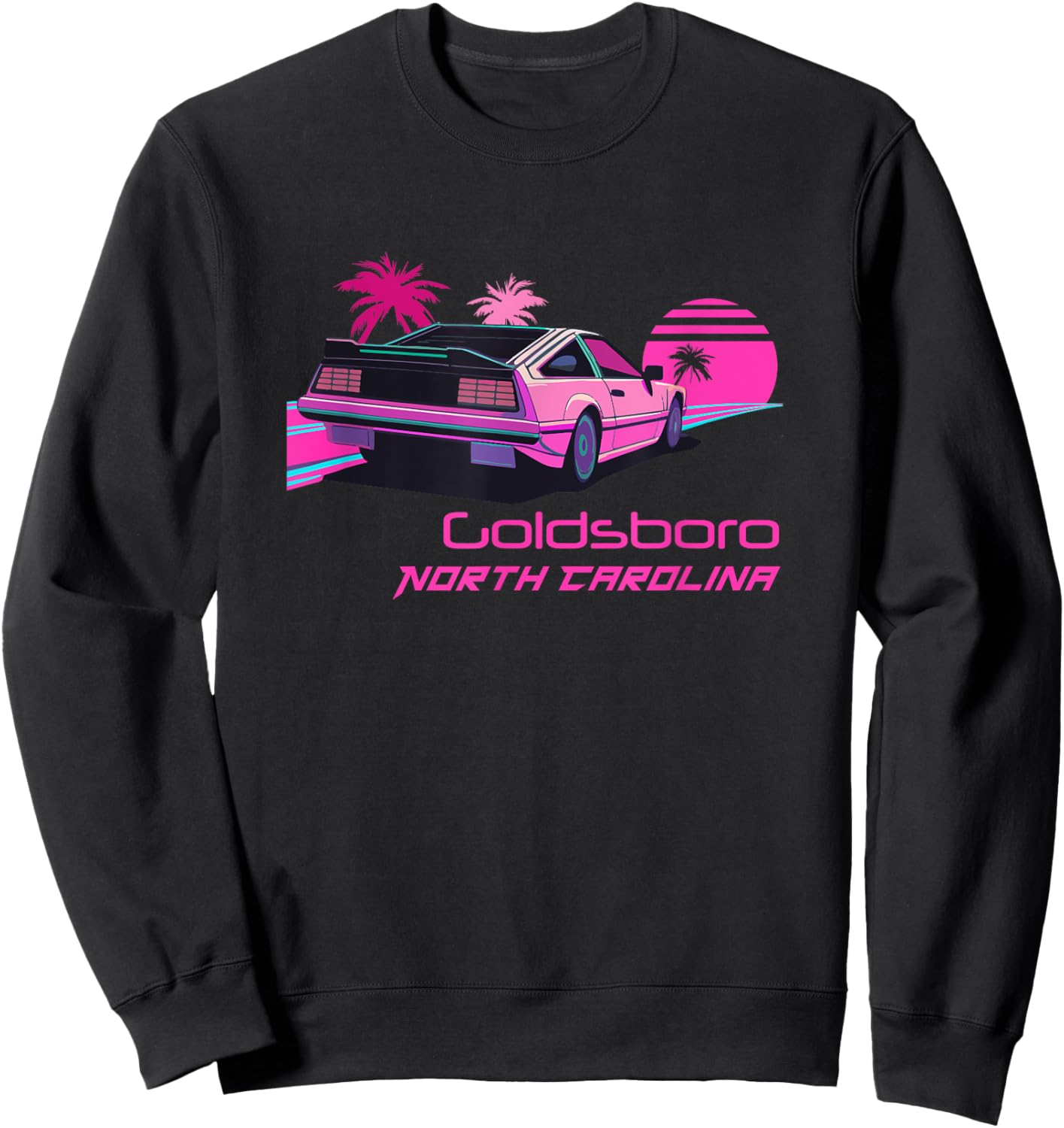 Vintage Goldsboro North Carolina Sweatshirt - Sweatshirt | Black