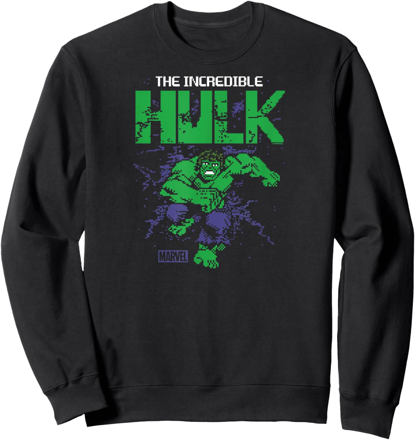 Hulk - 8-Bit Sweatshirt - Sweatshirt | Black