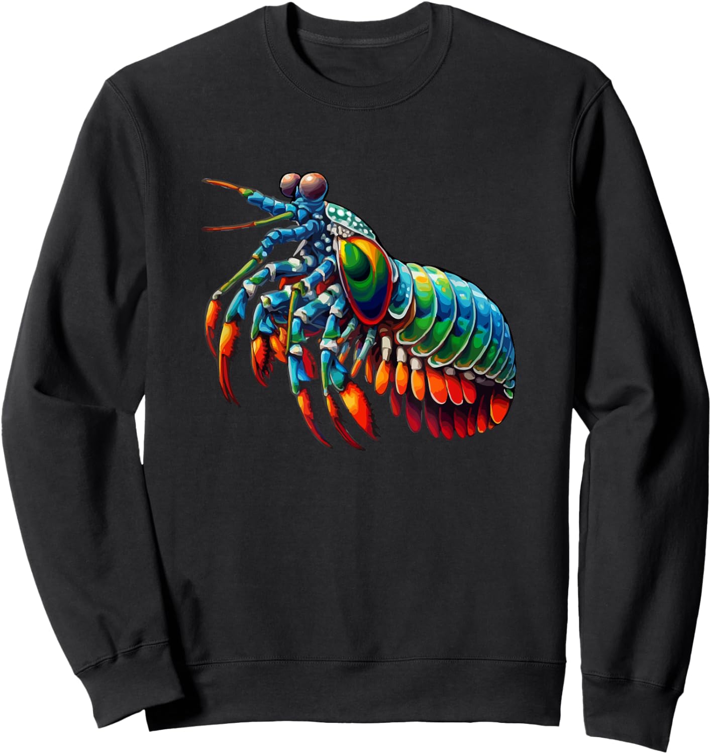 Mantis Shrimp Peacock Mantis Shrimp Sweatshirt - Sweatshirt | Black