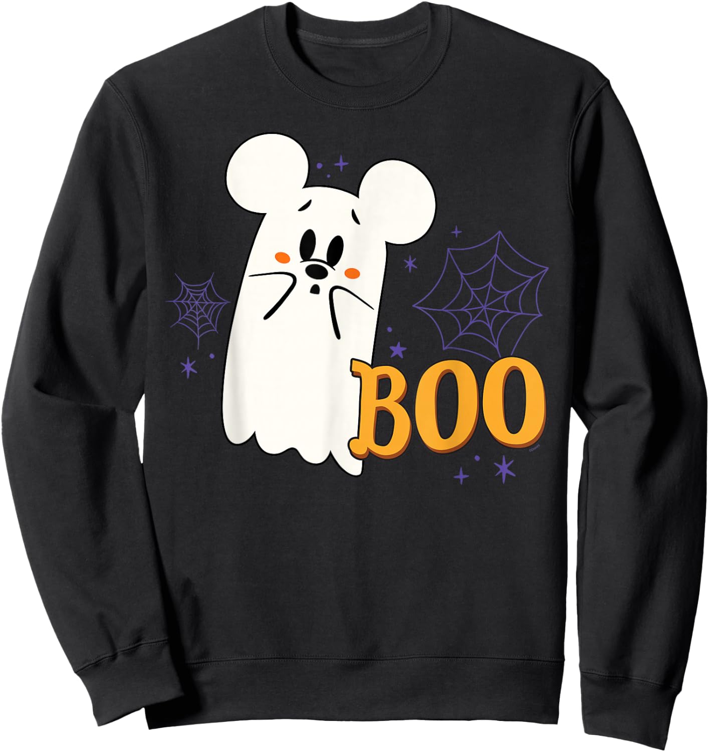Disney Mickey Mouse Cute Little Ghost Boo Halloween Sweatshirt - Sweatshirt | Black