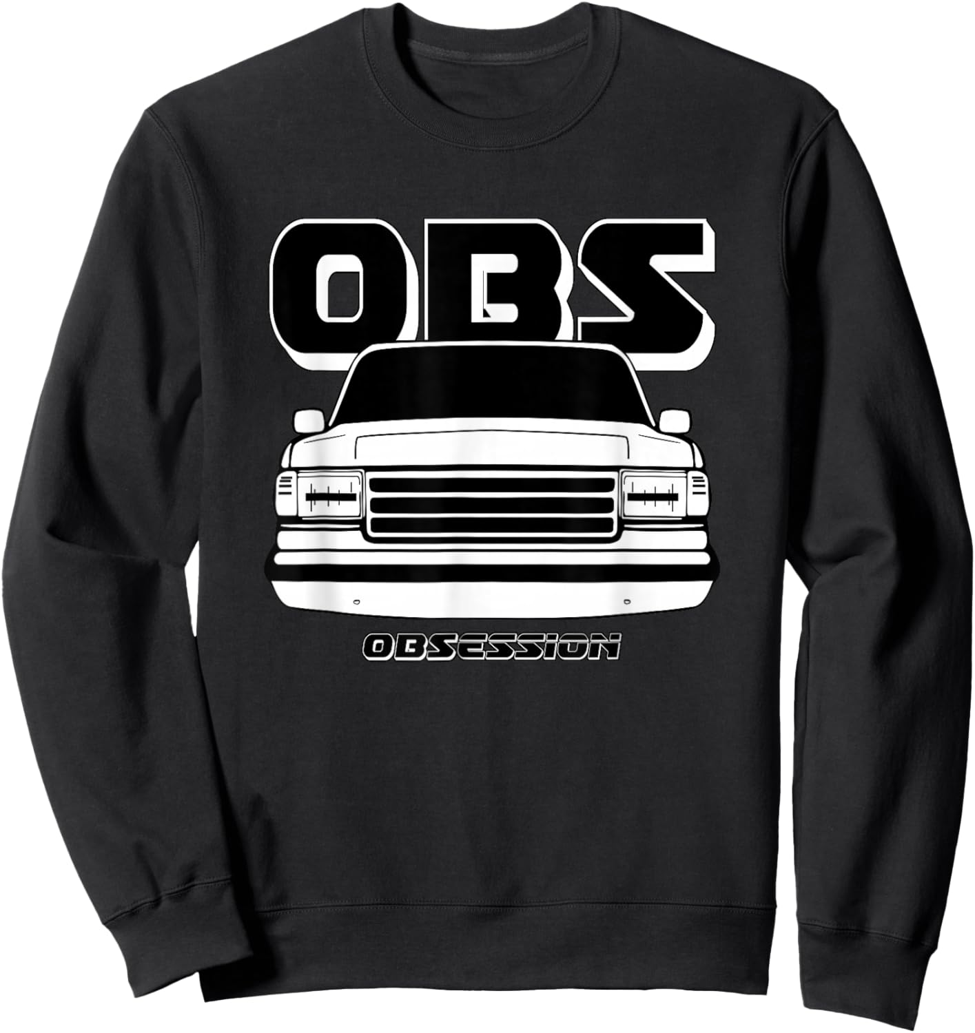 OBS Bricknose 80s 90s Truck, Car Enthusiast Sweatshirt - Sweatshirt | Black