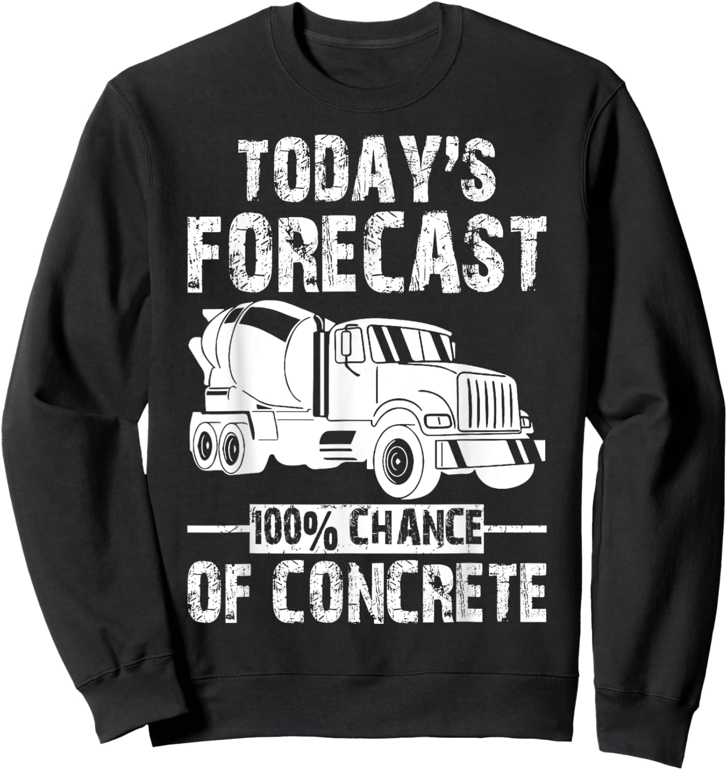 Retro Funny Concrete Worker Gift Construction Worker Gag Sweatshirt - Sweatshirt | Black