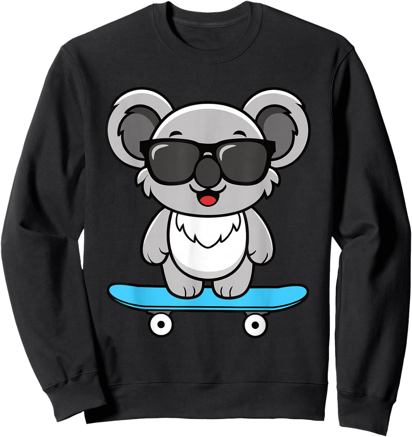 Funny Cool Koala Skateboard Boys Kids Sweatshirt - Sweatshirt | Black