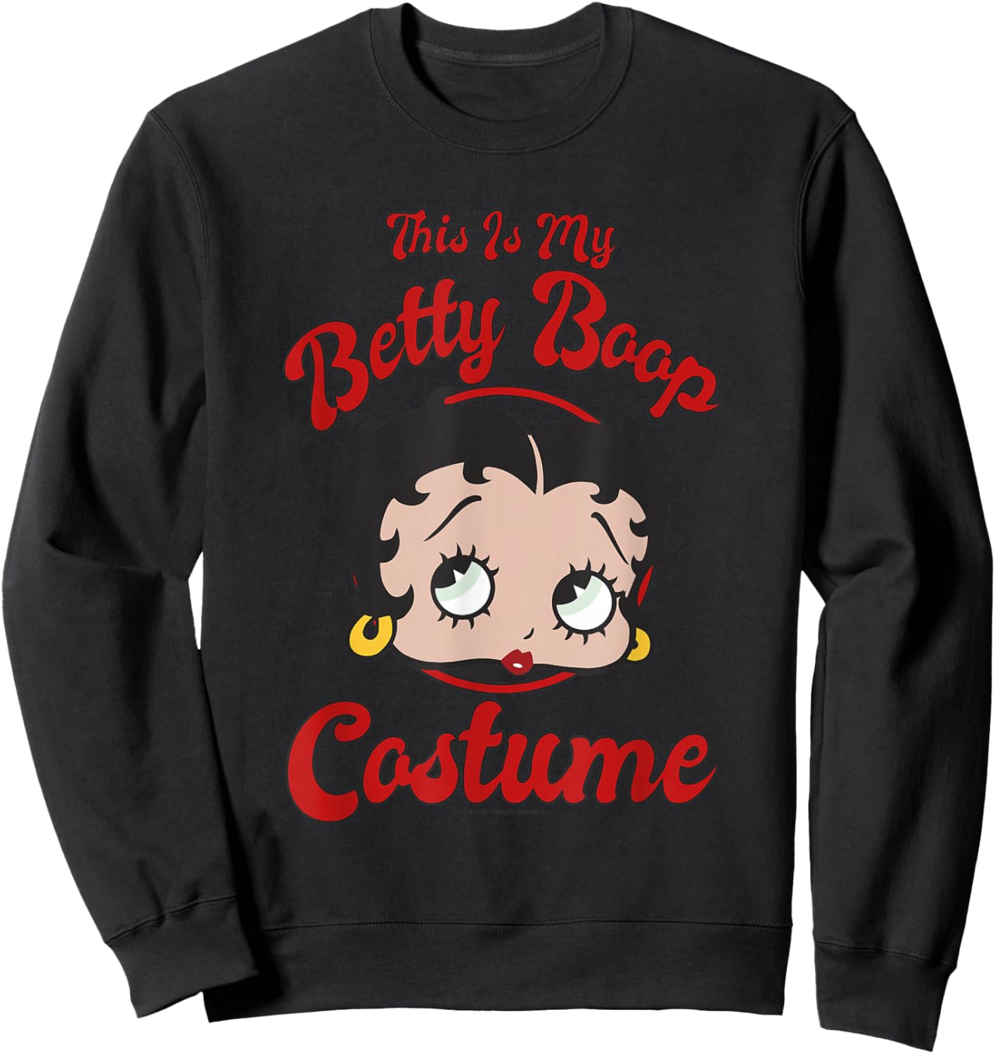 Betty Boop Halloween This is My Betty Boop Costume Sweatshirt - Sweatshirt | Black