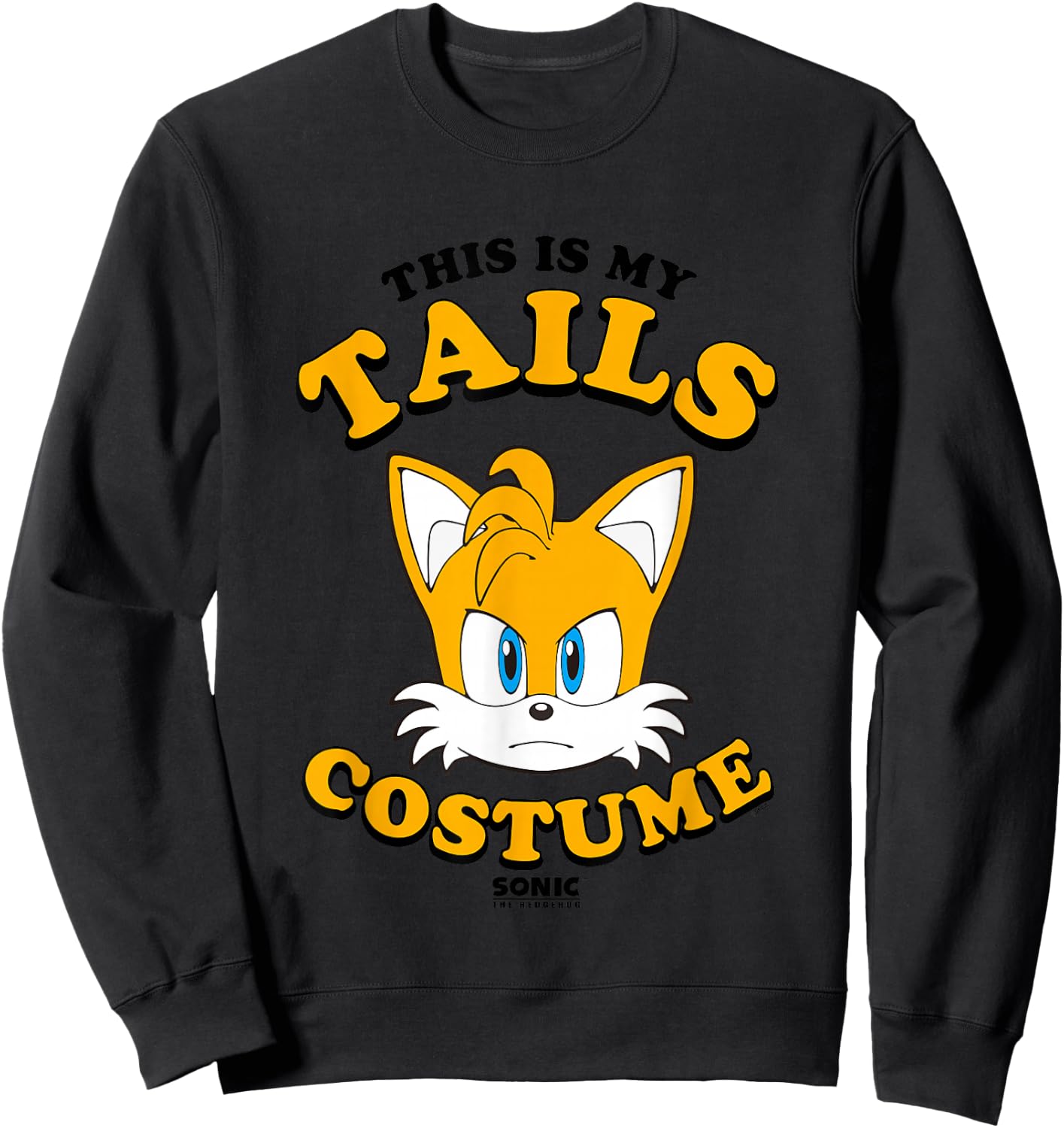 Sonic The Hedgehog Halloween This Is My Tails Costume Sweatshirt - Sweatshirt | Black